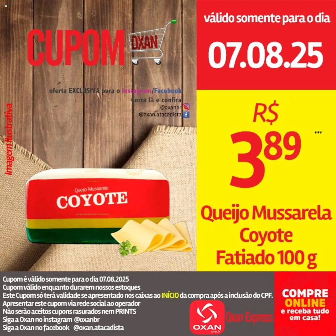 Oxan Atacadista folheto "Ofertas da semana" válido a partir de 07/08/2025 - número de página 1 - Queijo, Mussarela