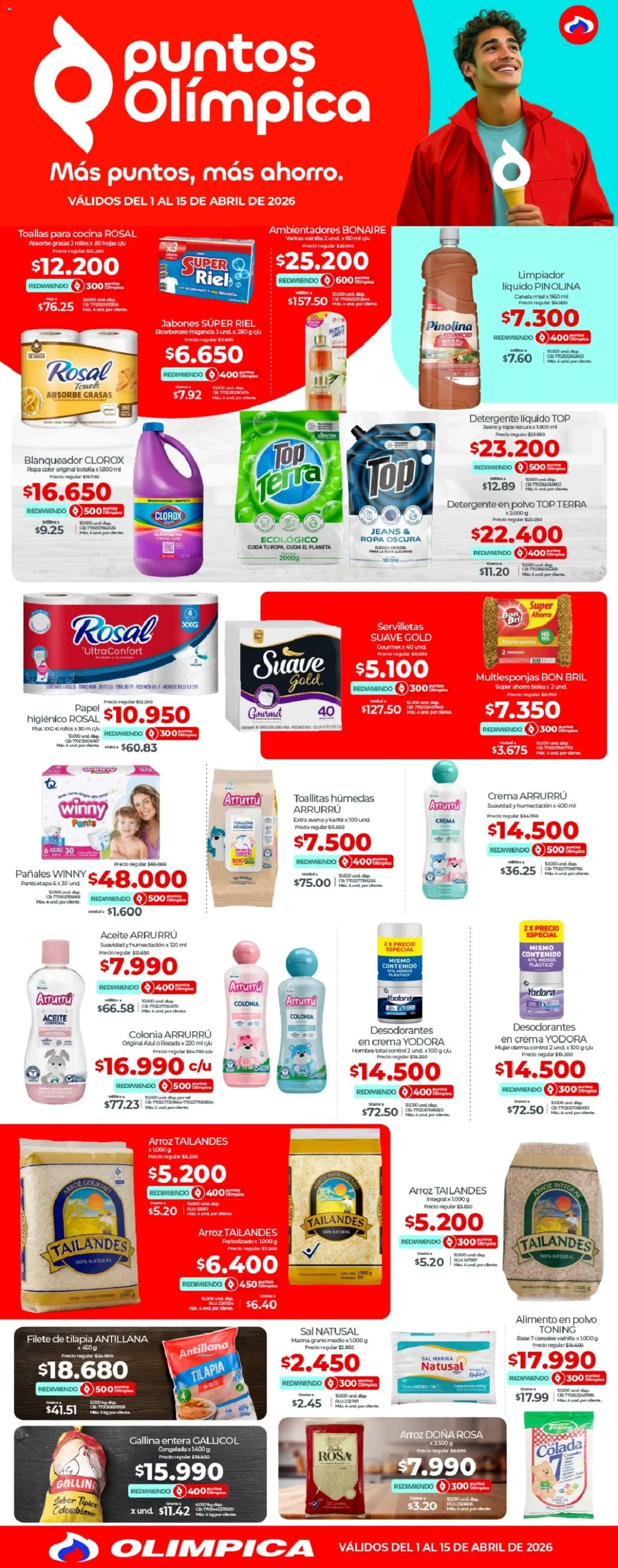  Vista previa del prospecto Olímpica catálogo - Más puntos, más ahorro del almacen Olímpica válida del 01/04/2026 al 15/04/2026