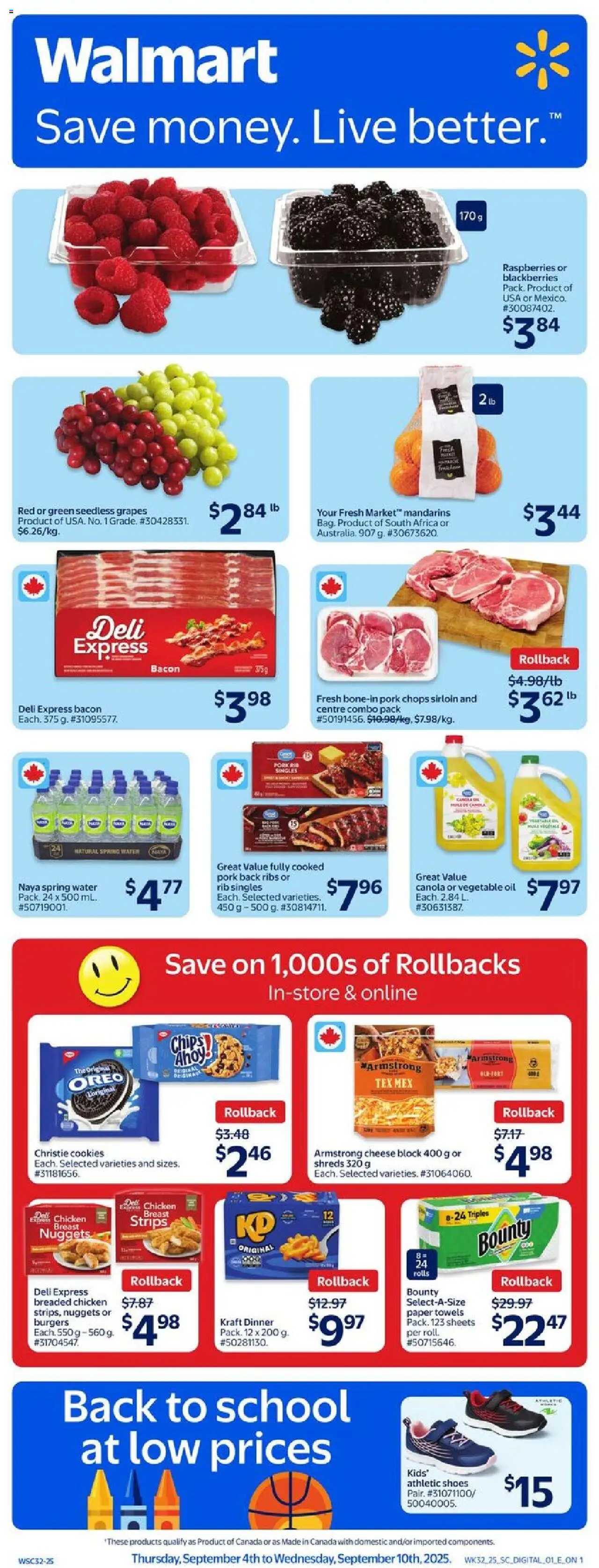 Walmart flyer valid from Sep 04, 2025 - page number 1