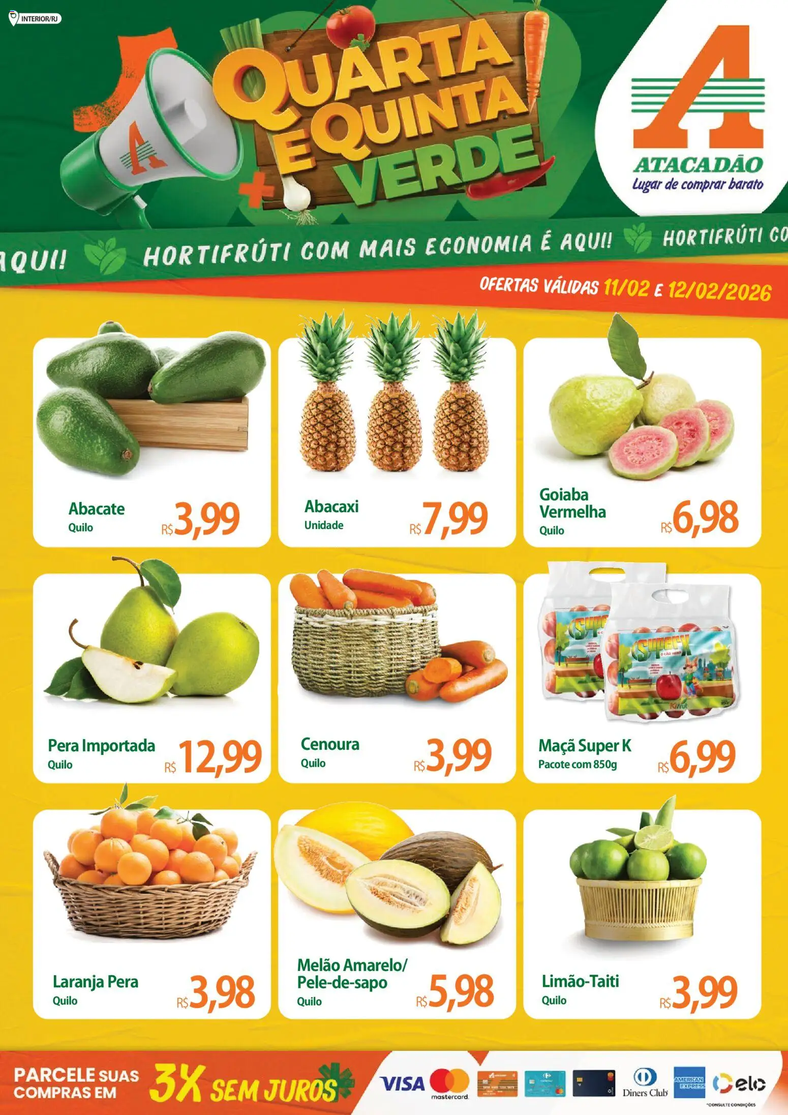 Pré-Visualização do folheto "Ofertas - RJ" da loja Atacadão válido a partir de 11/02/2026