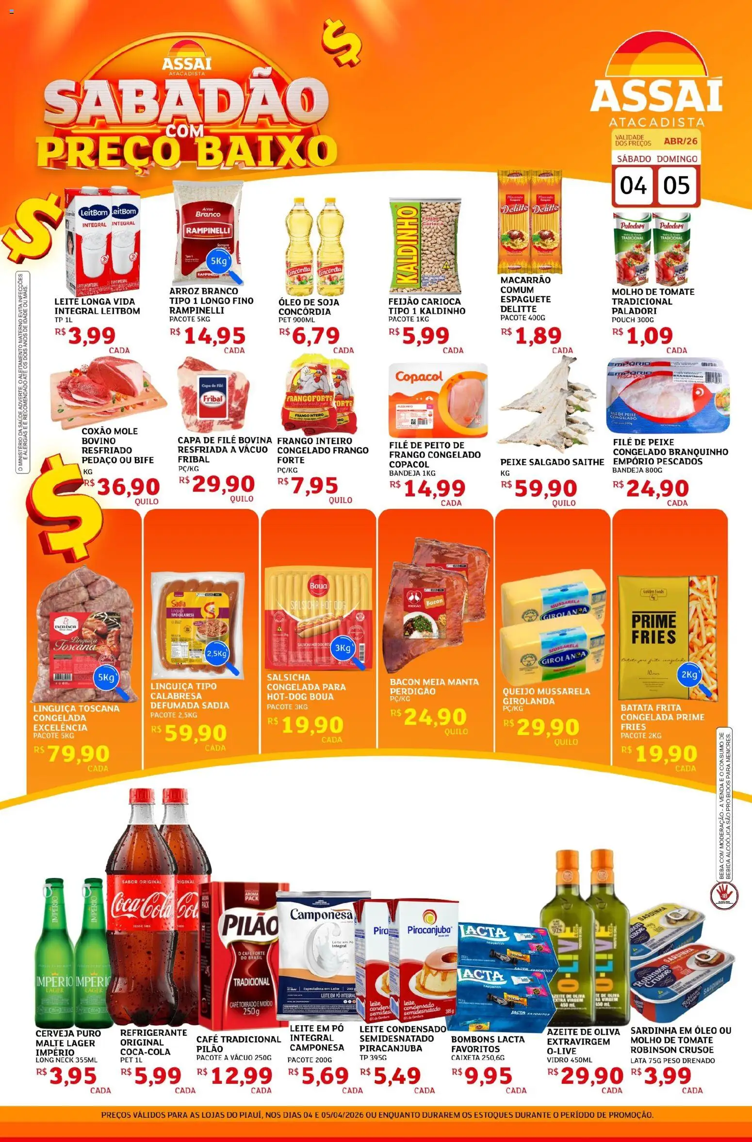 Pré-Visualização do folheto "Assaí Atacadista ofertas - PI" da loja Assaí Atacadista válido a partir de 04/04/2026