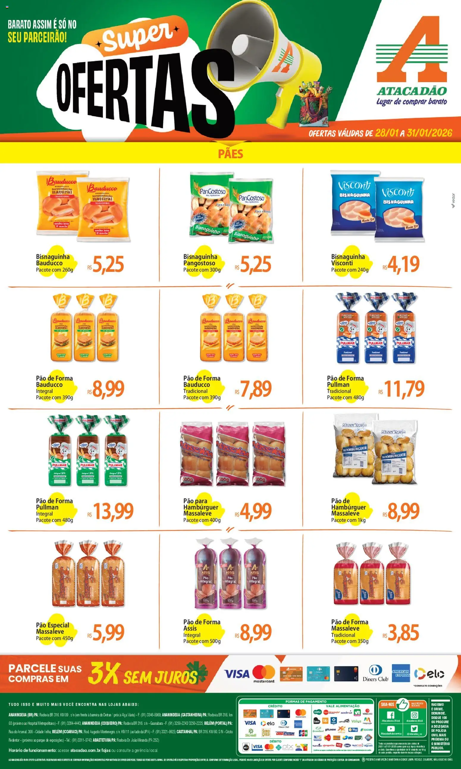 Pré-Visualização do folheto "Ofertas - PA" da loja Atacadão válido a partir de 28/01/2026