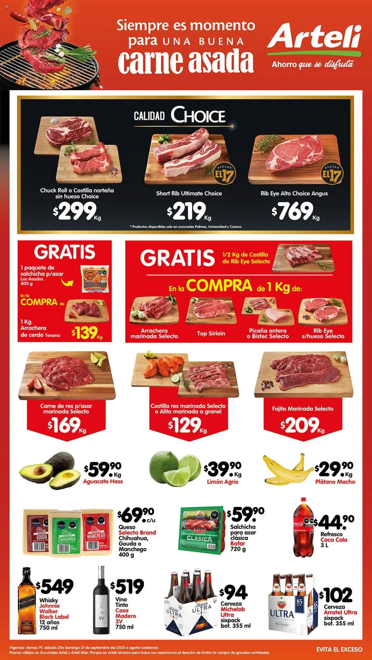 Folleto Arteli Carnes & Cortes Arteli y sus promociones válidas desde el 19/09/2025 - Número de página 1