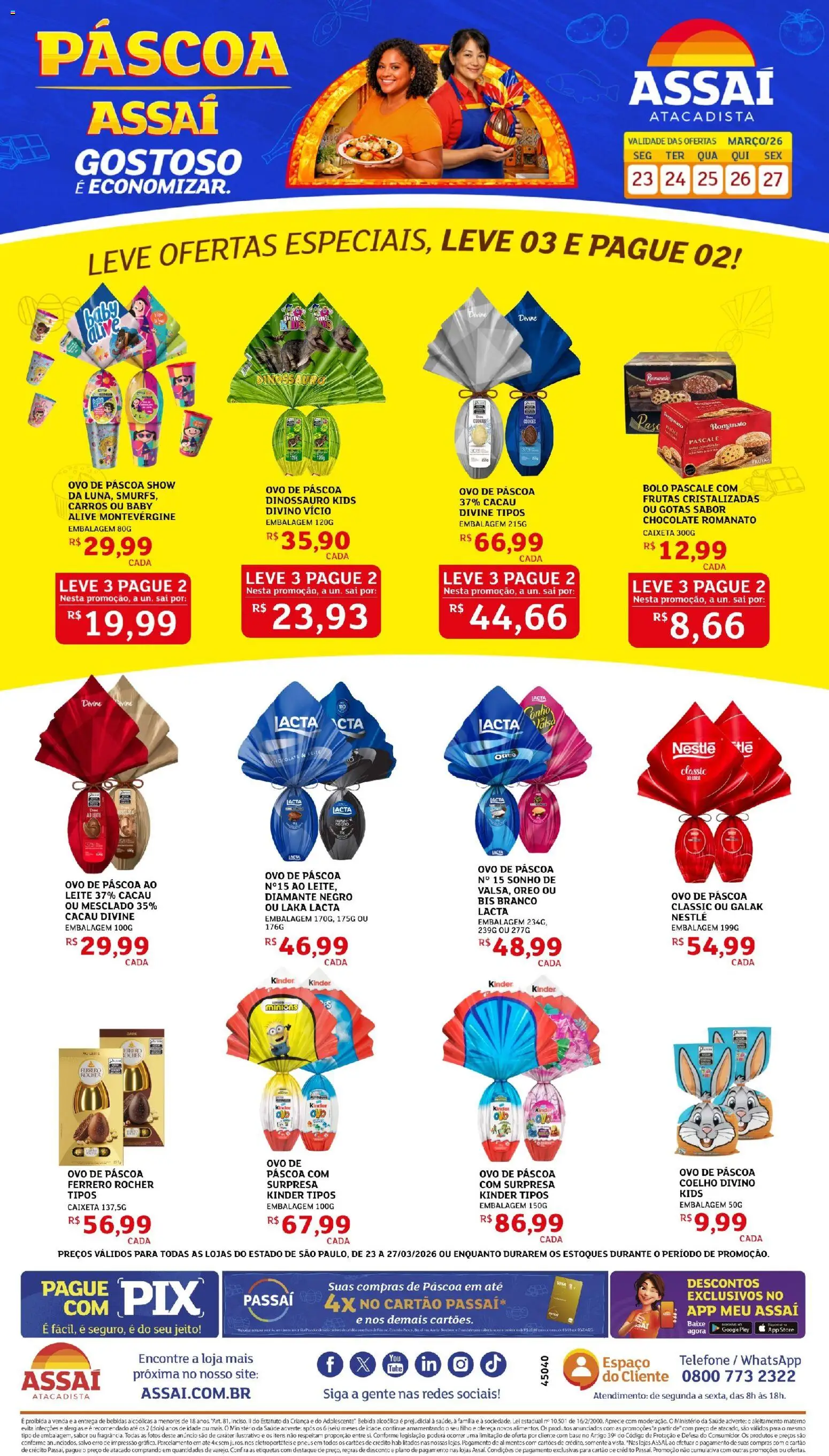 Pré-Visualização do folheto "Assaí Atacadista ofertas - SP" da loja Assaí Atacadista válido a partir de 23/03/2026
