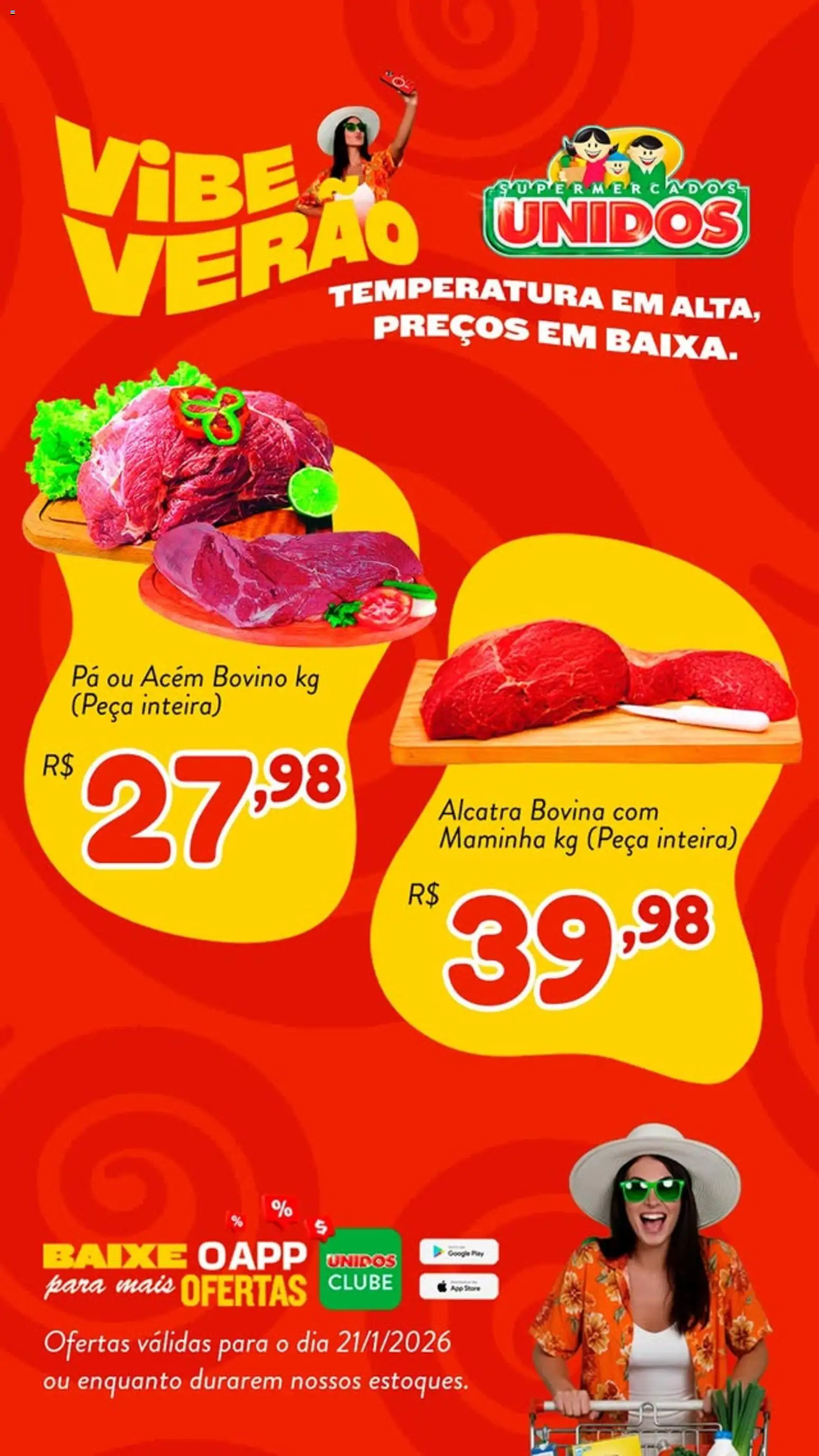 Pré-Visualização do folheto "Ofertas da semana" da loja Supermercados Unidos válido a partir de 21/01/2026