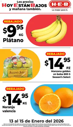 Vista previa las ofertas de la tienda H-E-B - Folleto Rebajado desde el 13/01/2026 