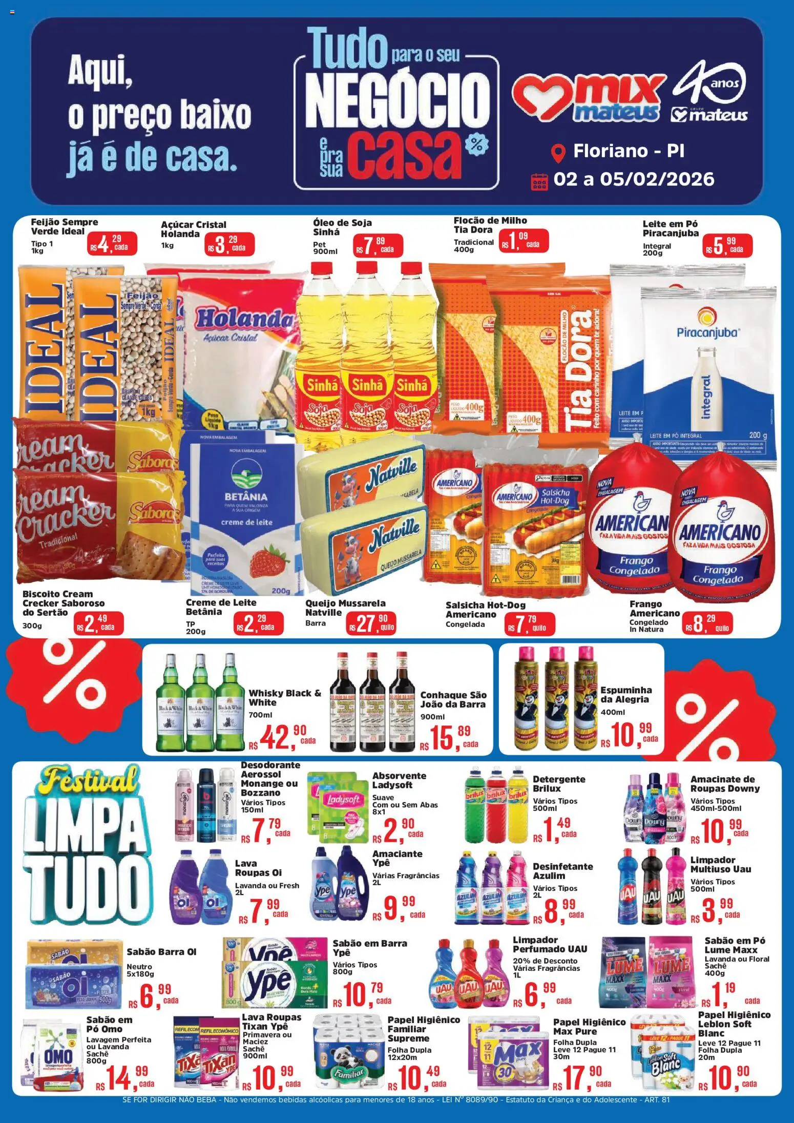 Pré-Visualização do folheto "Ofertas Tudo Para sua Casa e Negocio" da loja Mateus válido a partir de 02/02/2026