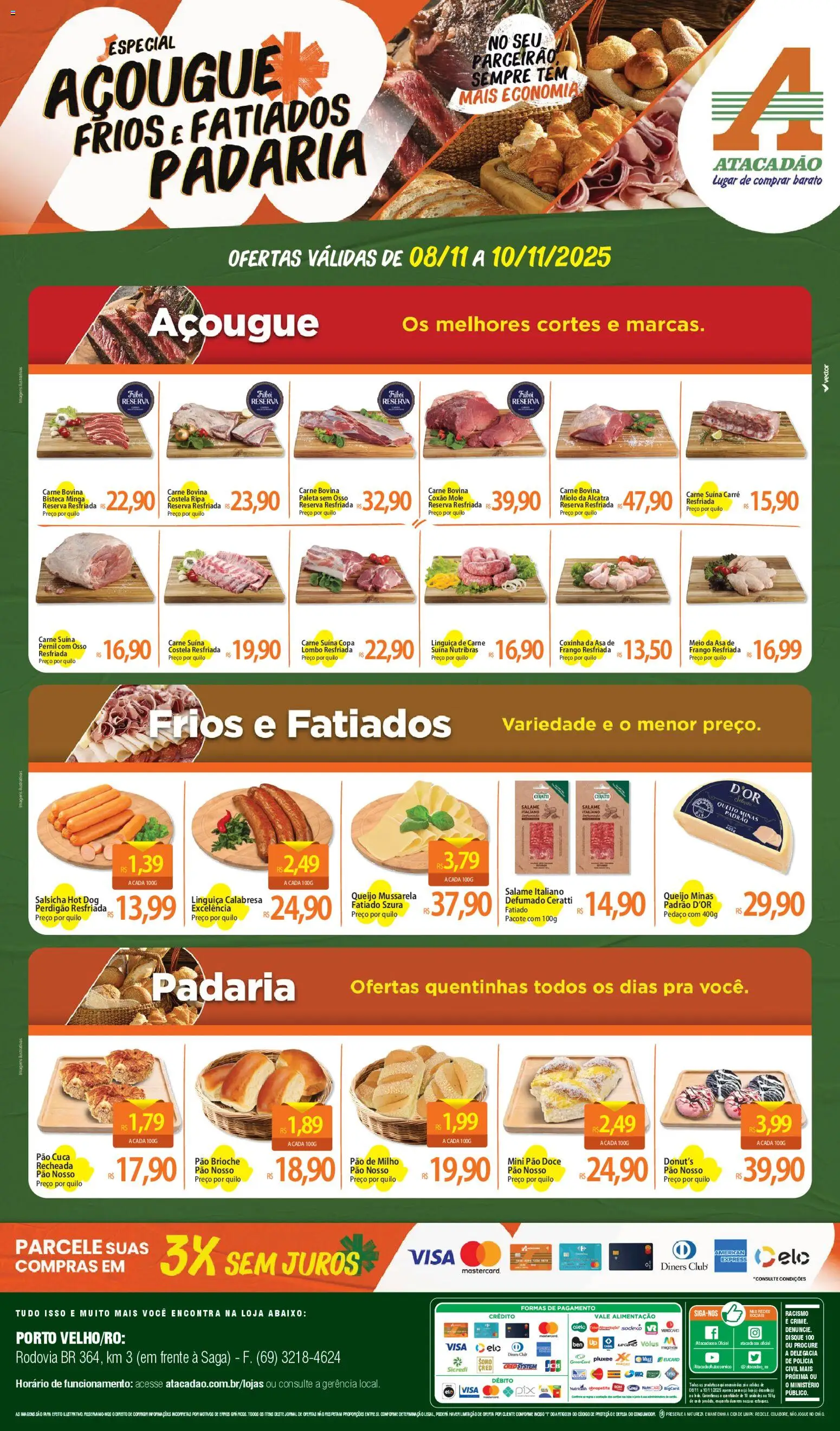 Pré-Visualização do folheto "Ofertas - RO" da loja Atacadão válido a partir de 08/11/2025