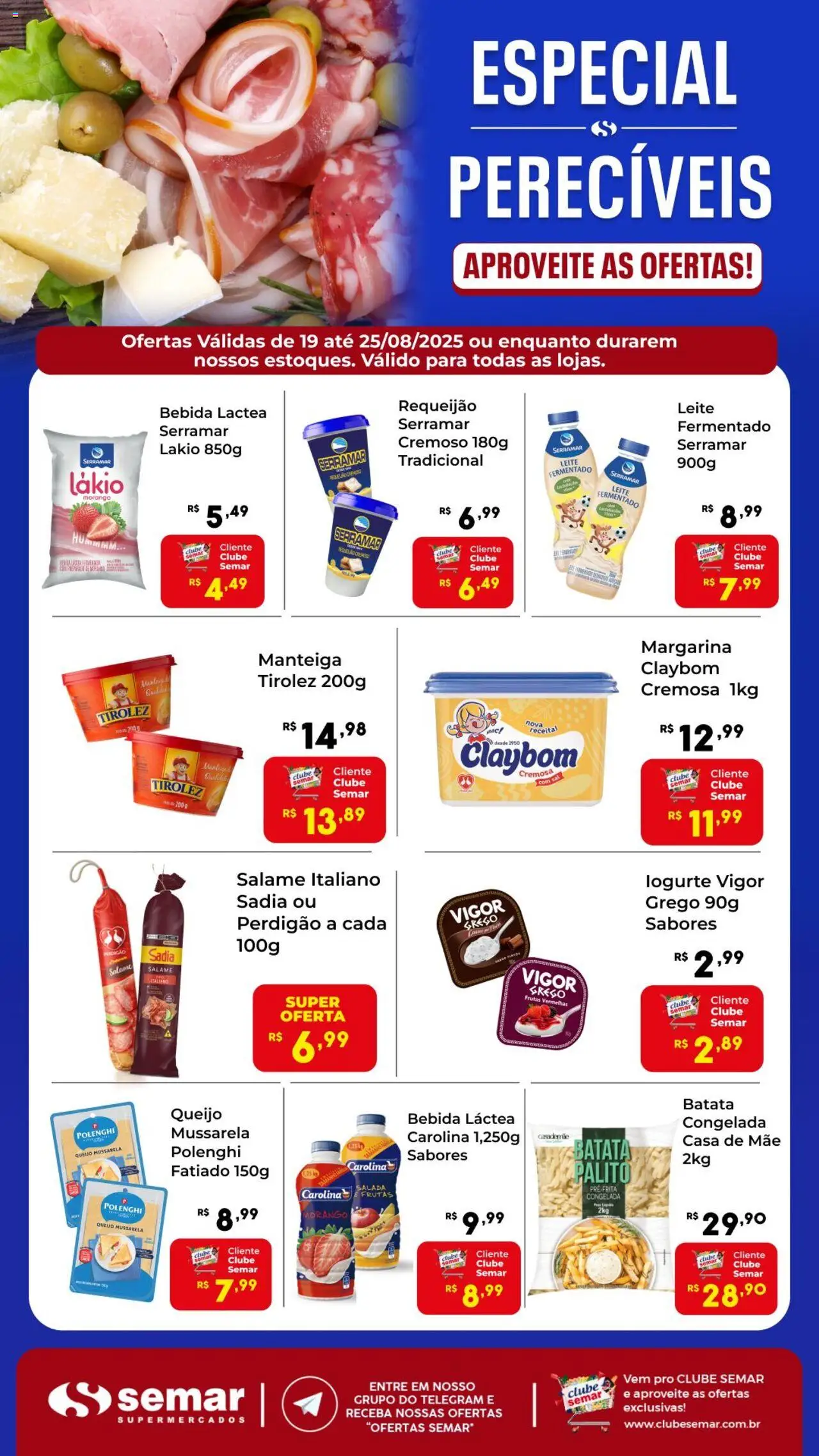 Semar Supermercado folheto "Ofertas Especial Perecíveis" válido a partir de 19/08/2025 - número de página 1