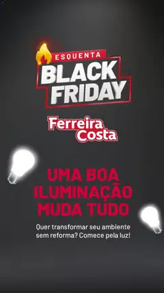 Pré-Visualização do folheto "Black Friday" da loja Ferreira Costa válido a partir de 22/10/2025