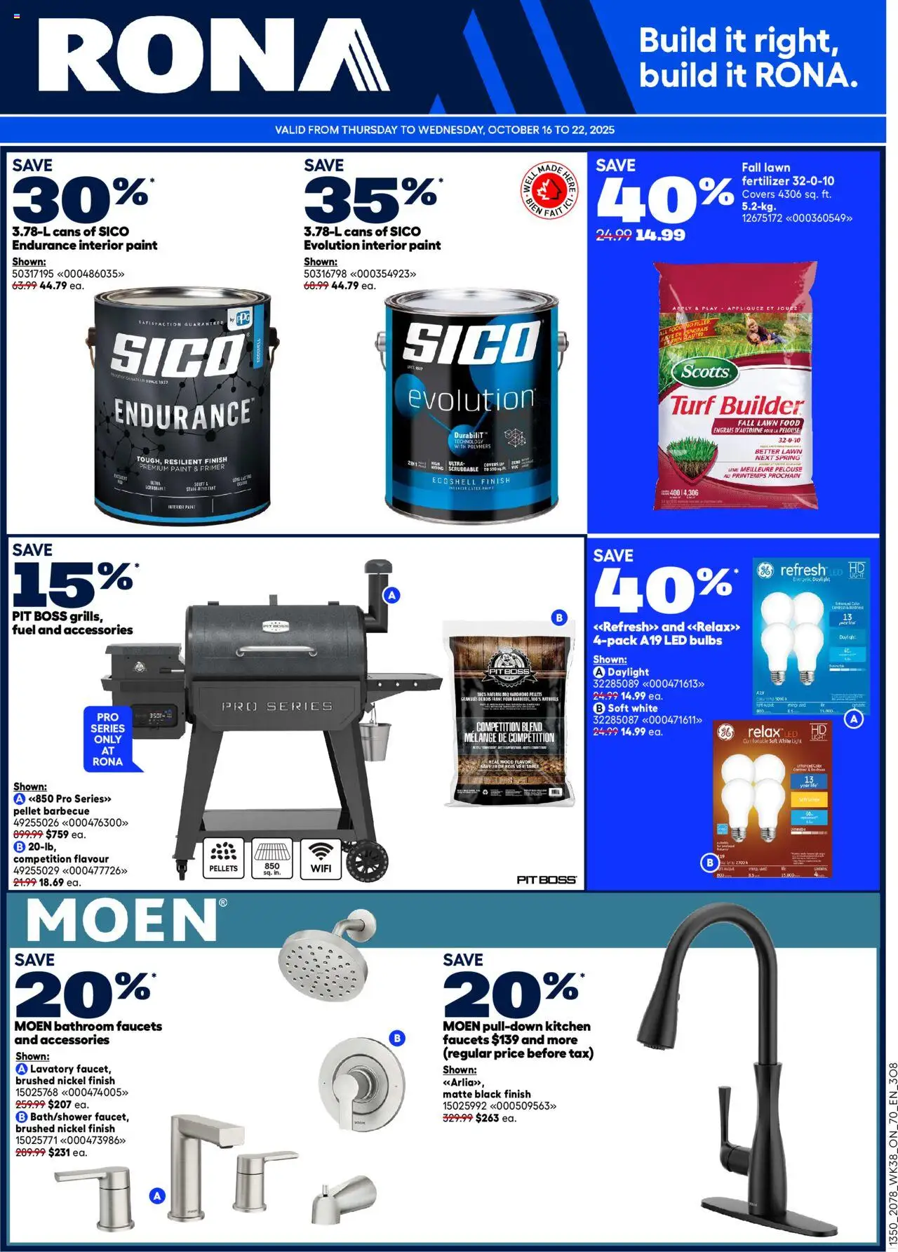 Rona flyer valid from Oct 16, 2025 - page number 1