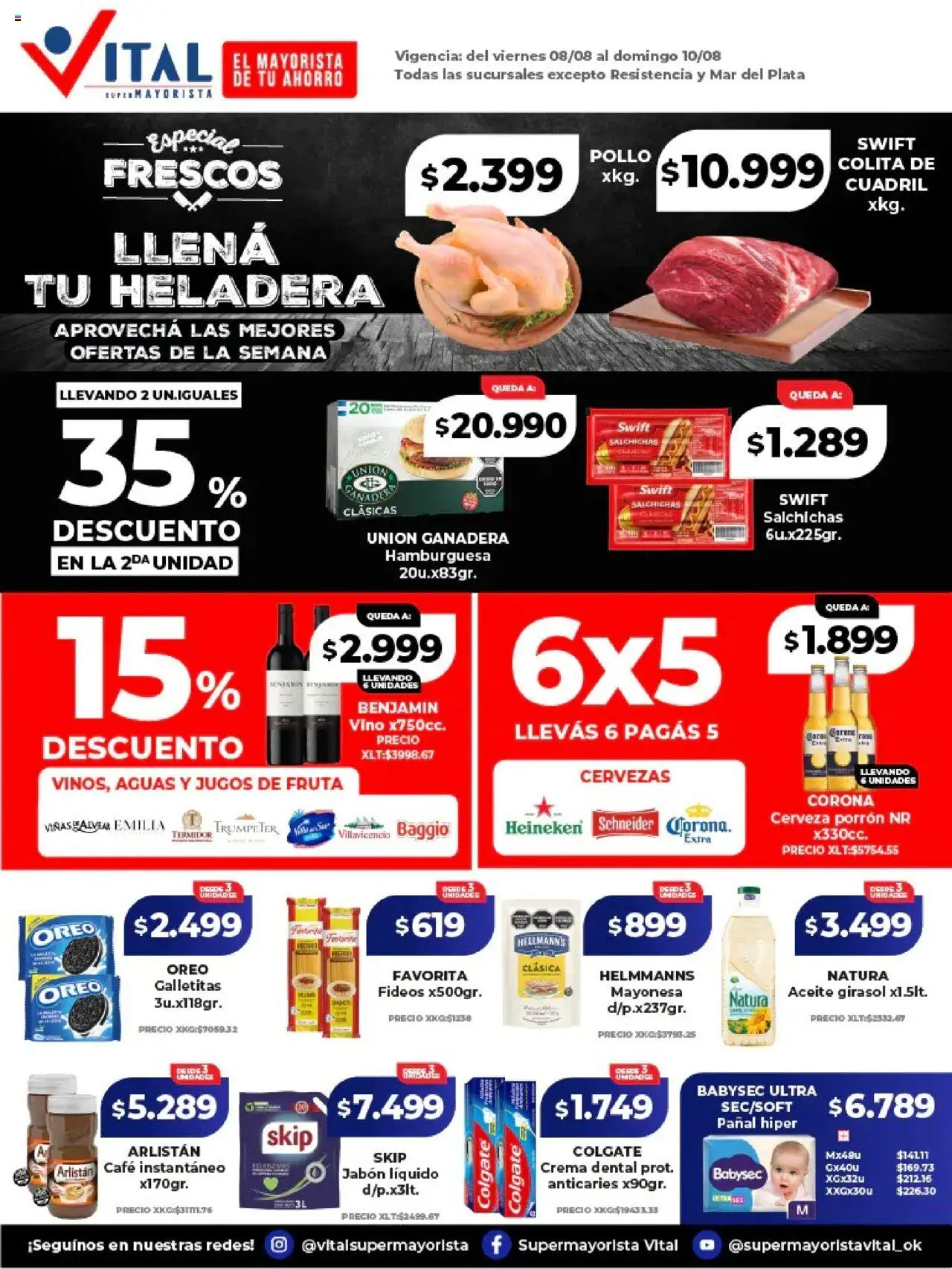 Vital Ofertas fin de semana del 08/08/2025 >> Catálogo