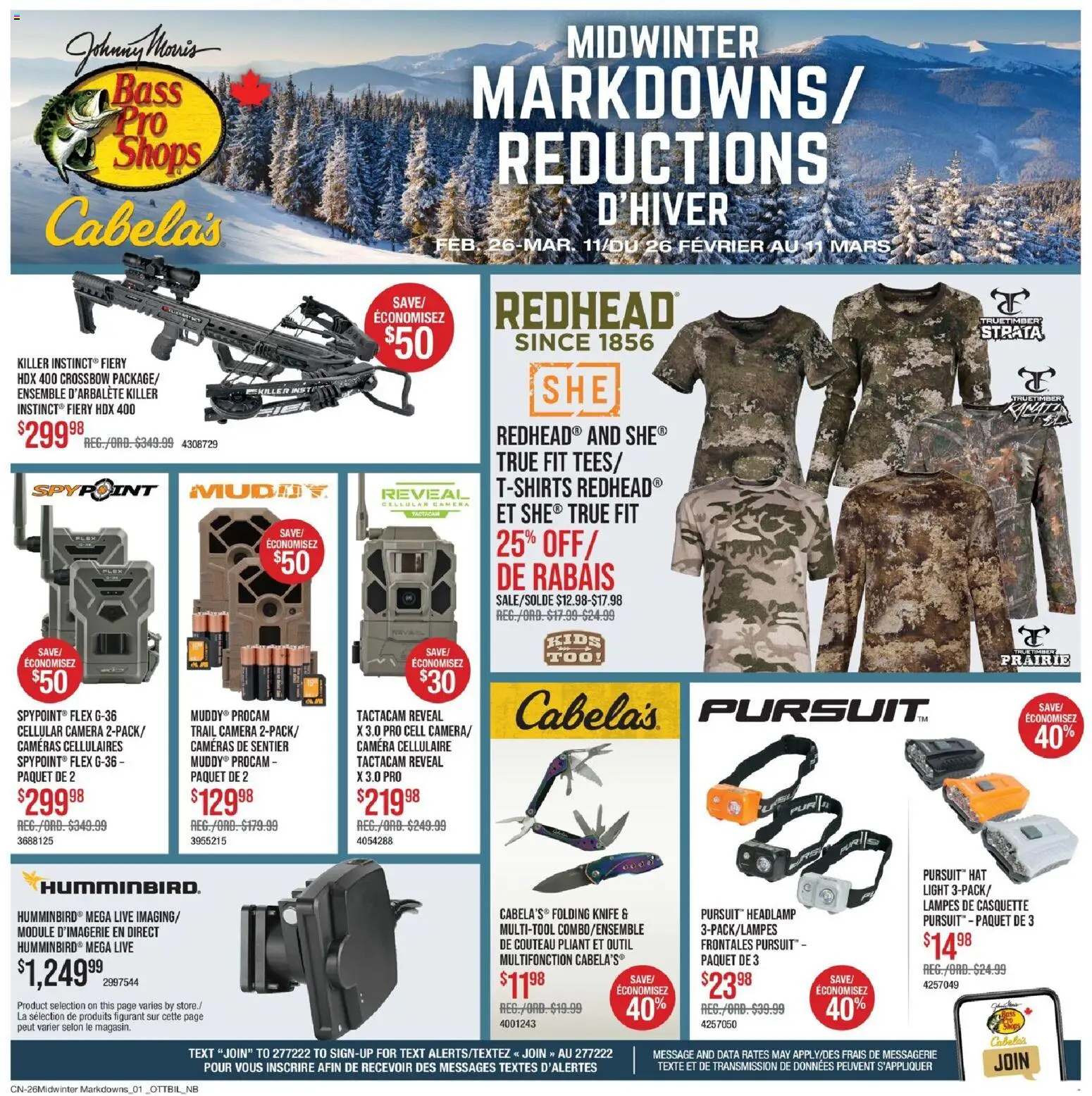 Preview of leaflet Flyer / circulaire from shop Cabelas is valid from Feb 26, 2026