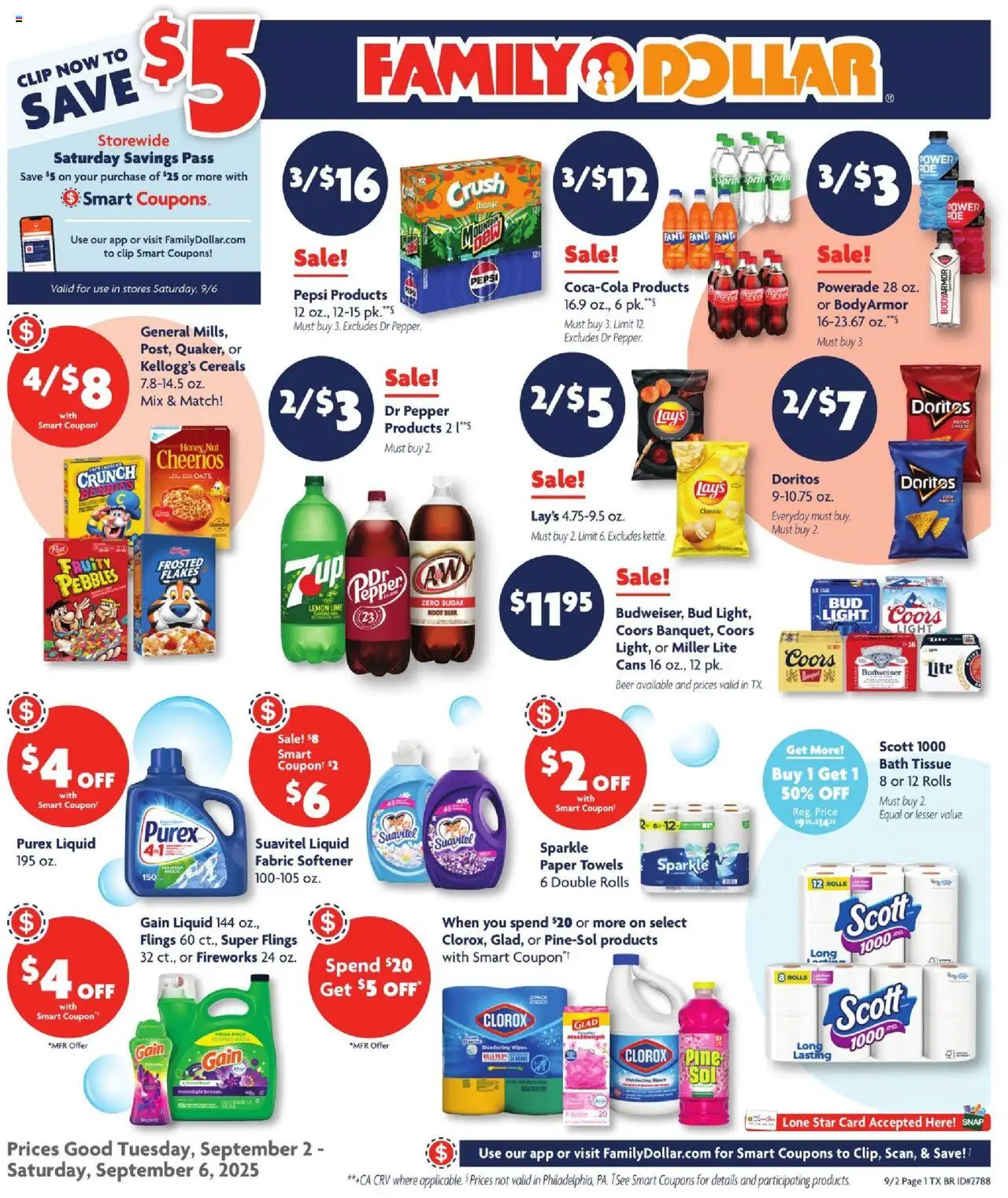 Family Dollar Weekly Ad from 09/02/2025 - Flyer - Page number 1