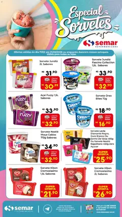 Pré-Visualização do folheto "Ofertas Sorvetes " da loja Semar Supermercado válido a partir de 17/02/2026