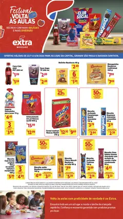 Pré-Visualização do folheto "Ofertas Voltas às Aulas" da loja Extra válido a partir de 22/07/2025