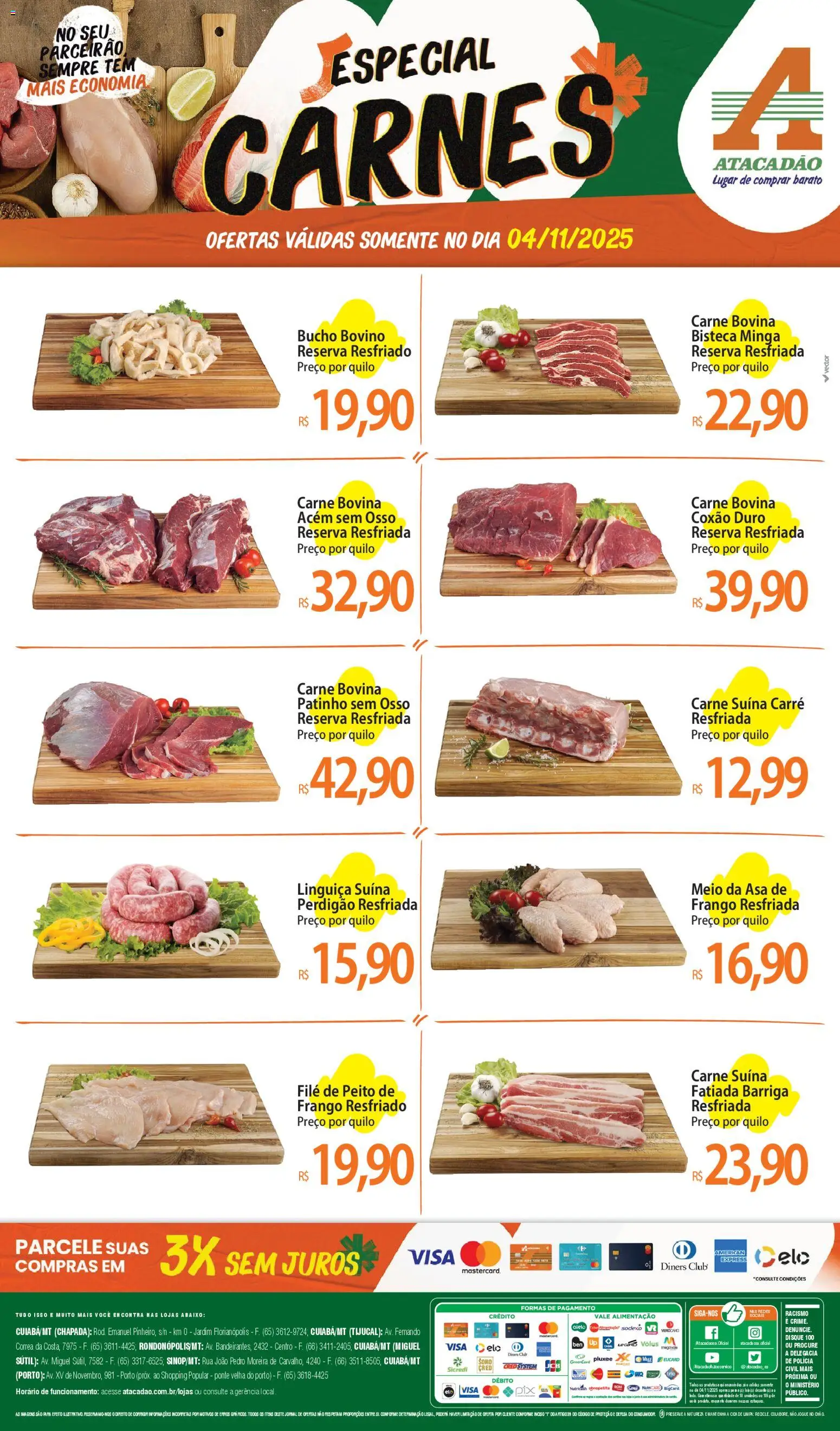 Pré-Visualização do folheto "Ofertas - MT" da loja Atacadão válido a partir de 04/11/2025