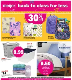 Ad Preview of Meijer Back to Class for Less from 08/10/2025