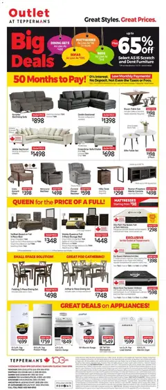 Preview of leaflet Outlet from shop Tepperman's is valid from Feb 20, 2026