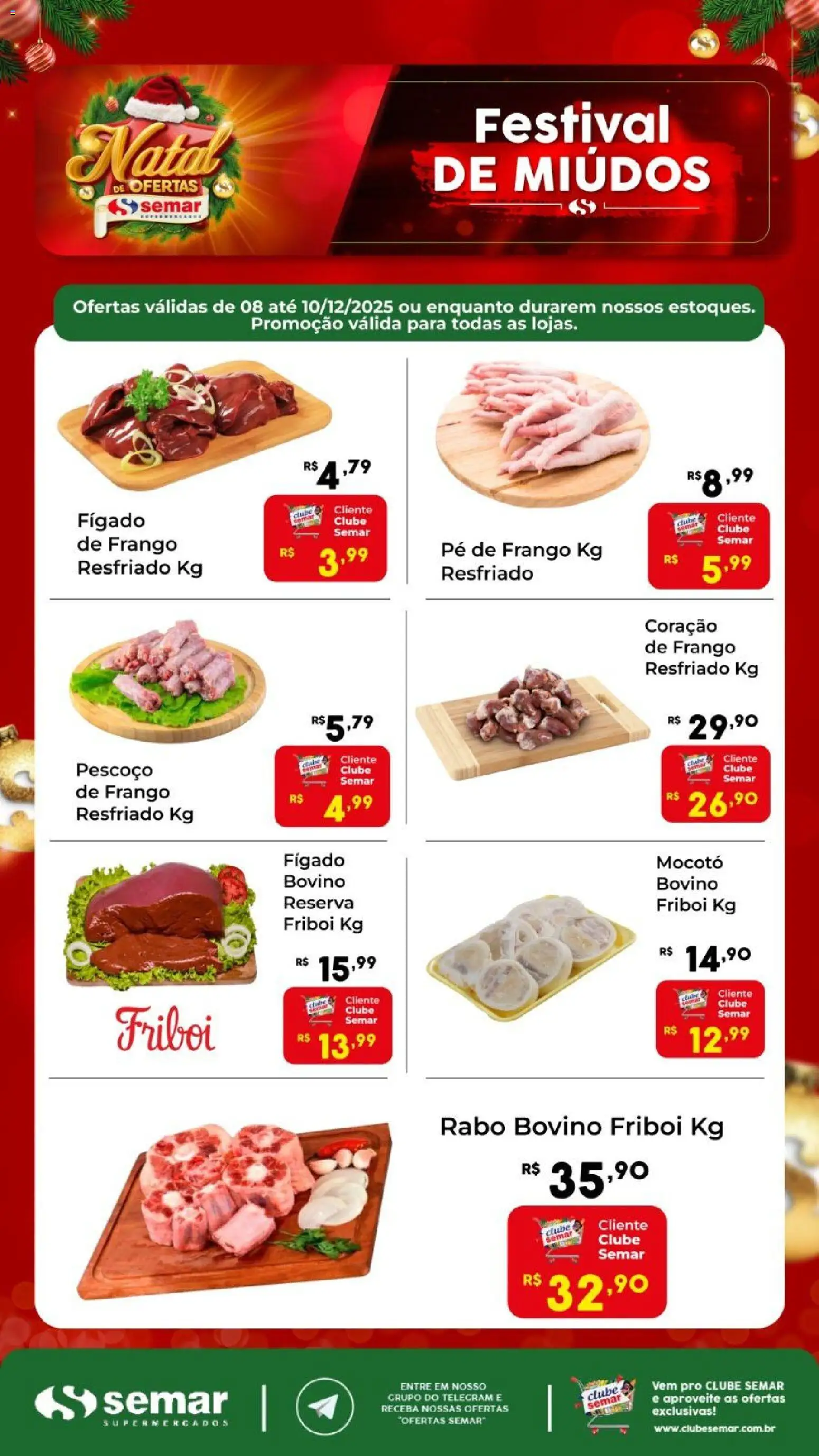 Pré-Visualização do folheto "Ofertas Festival de Miúdos" da loja Semar Supermercado válido a partir de 08/12/2025