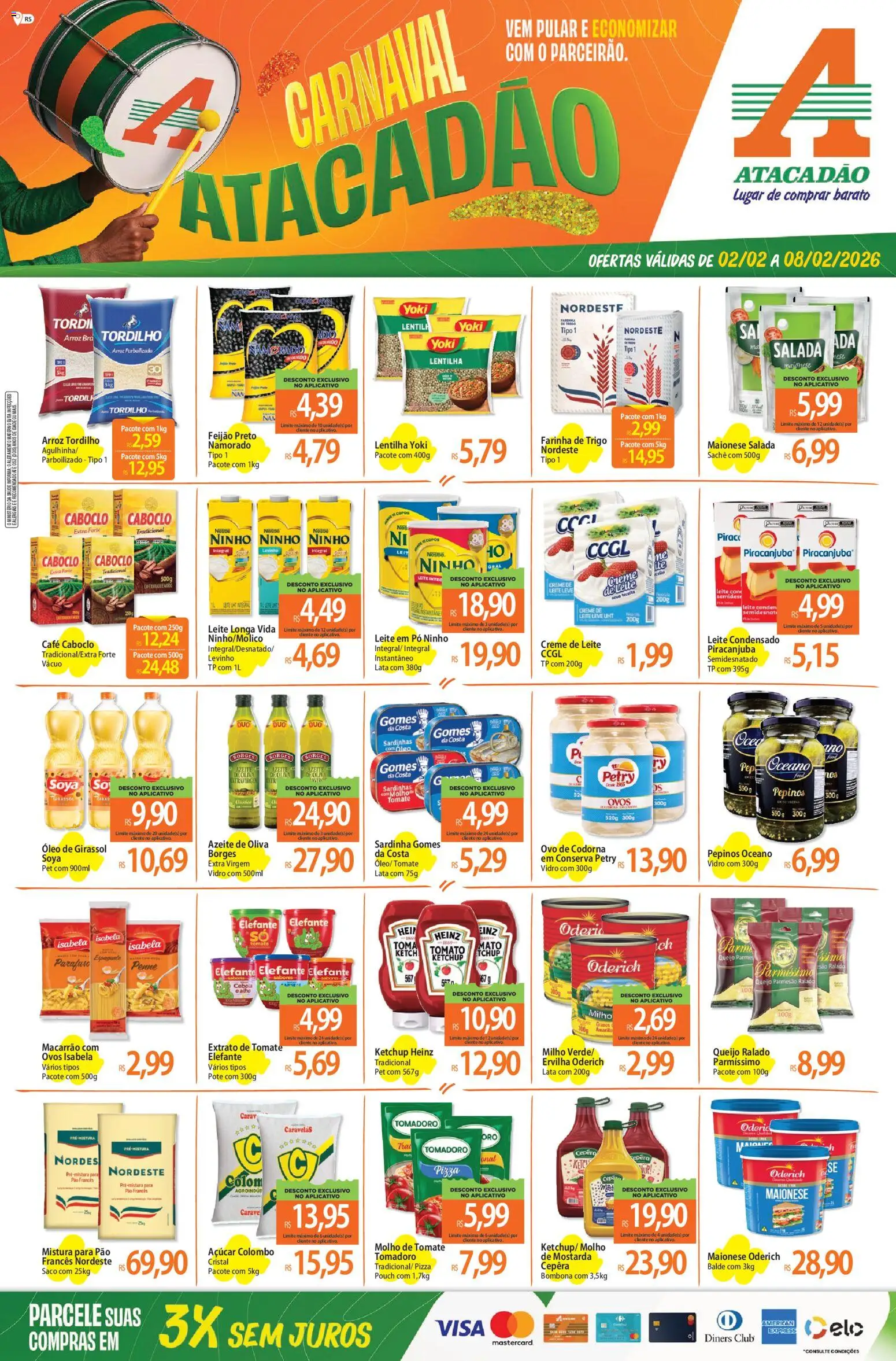 Pré-Visualização do folheto "Ofertas - RS" da loja Atacadão válido a partir de 02/02/2026