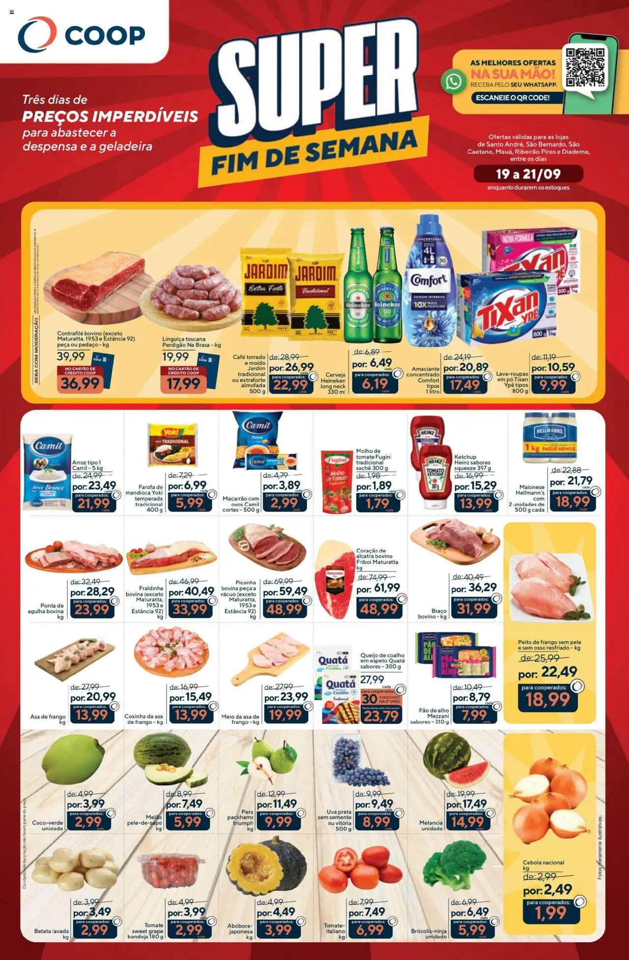 Coop folheto "Ofertas Fim de Semana" válido a partir de 19/09/2025 - número de página 1