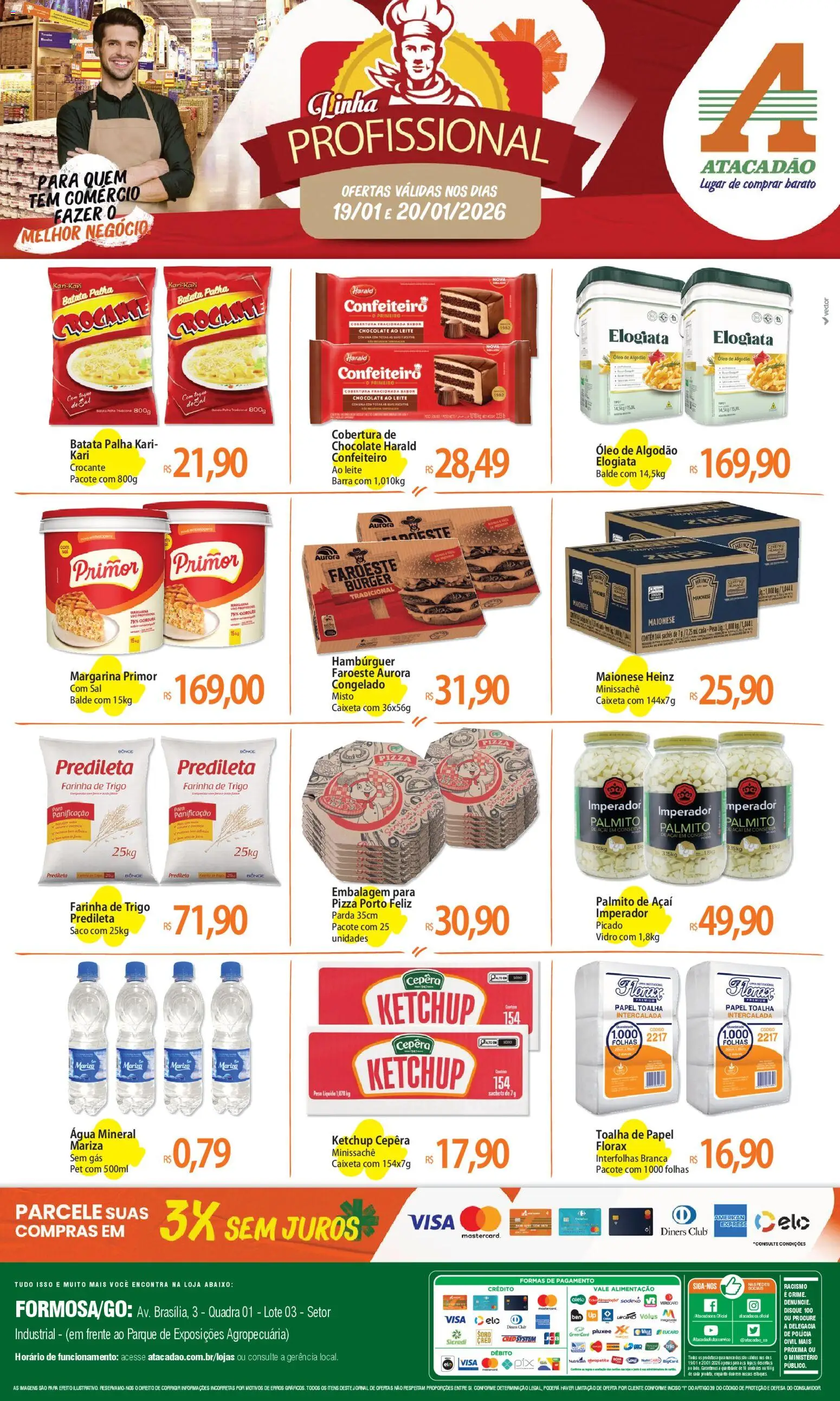 Pré-Visualização do folheto "Ofertas - GO" da loja Atacadão válido a partir de 19/01/2026