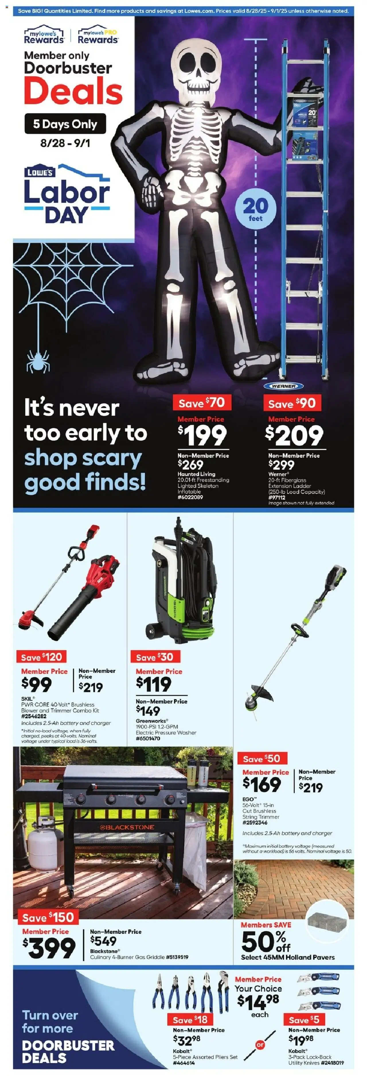 Lowe's Ad from 08/28/2025 - Flyer - Page number 1