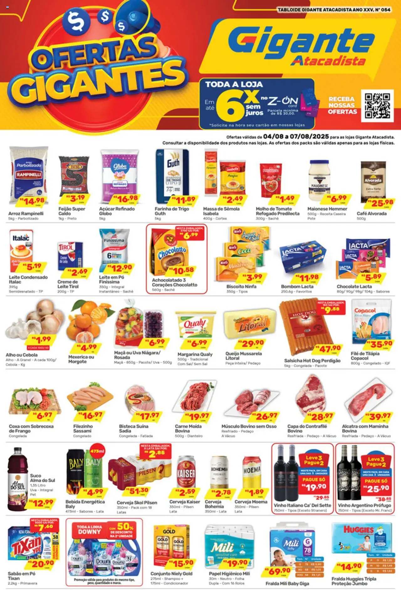 Gigante Atacadista folheto "Ofertas da semana" válido a partir de 04/08/2025 - número de página 1 - Coco, Chocolate, Tomate, Leite em pó, Mexerica, Alcatra, Margarina, Bebida energética