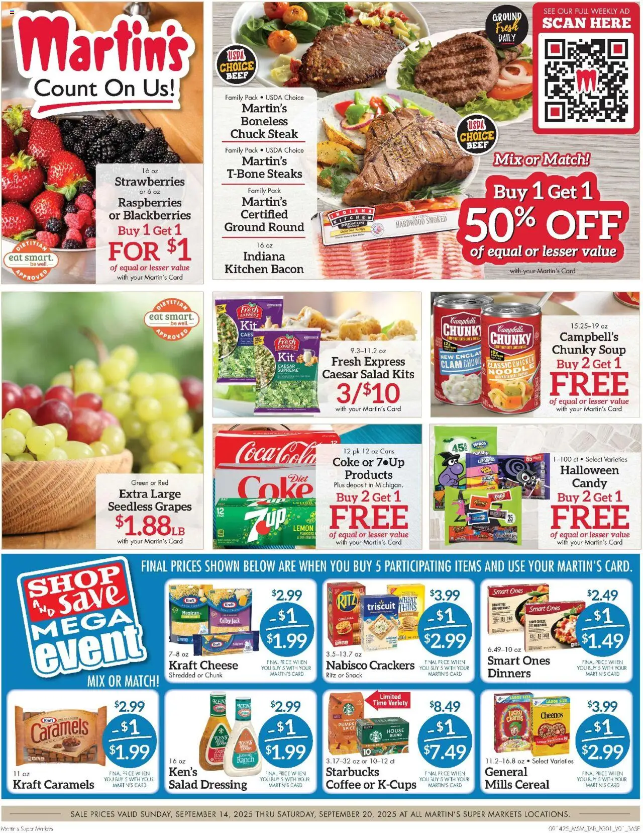 Martin’s Weekly Ad from 09/14/2025 - Flyer - Page number 1