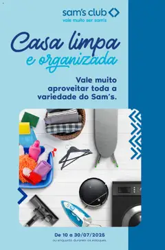 Pré-Visualização do folheto "Ofertas Casa Limpa e Organizada" da loja Sam's Club válido a partir de 10/07/2025