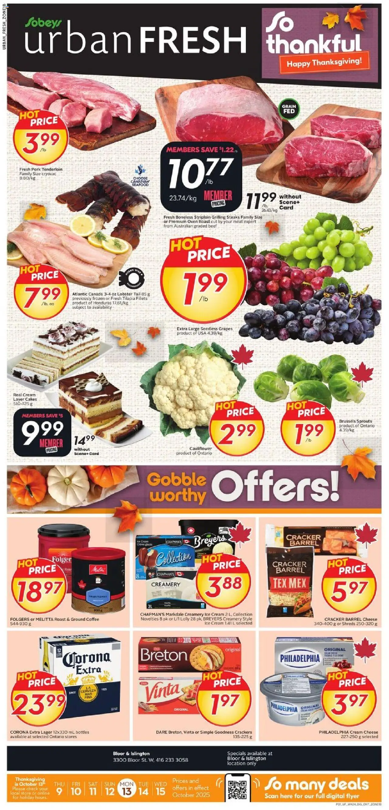 Sobeys flyer valid from Oct 09, 2025 - page number 1
