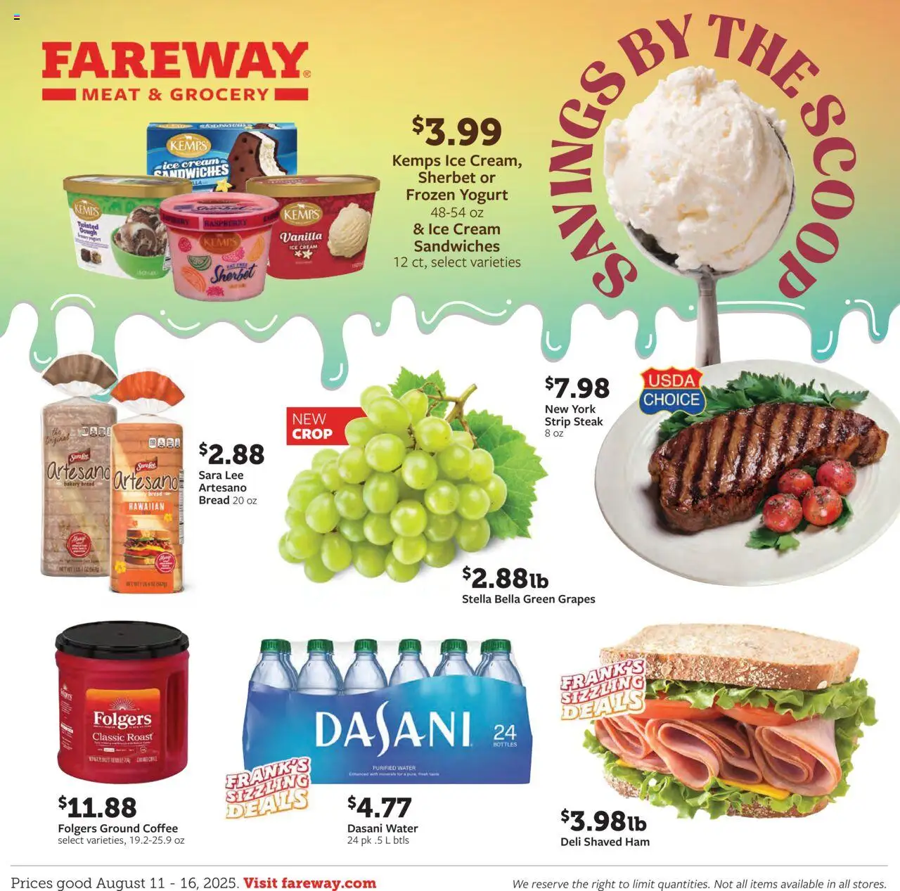 Fareway Weekly Ad from 08/11/2025 - Flyer - Page number 1