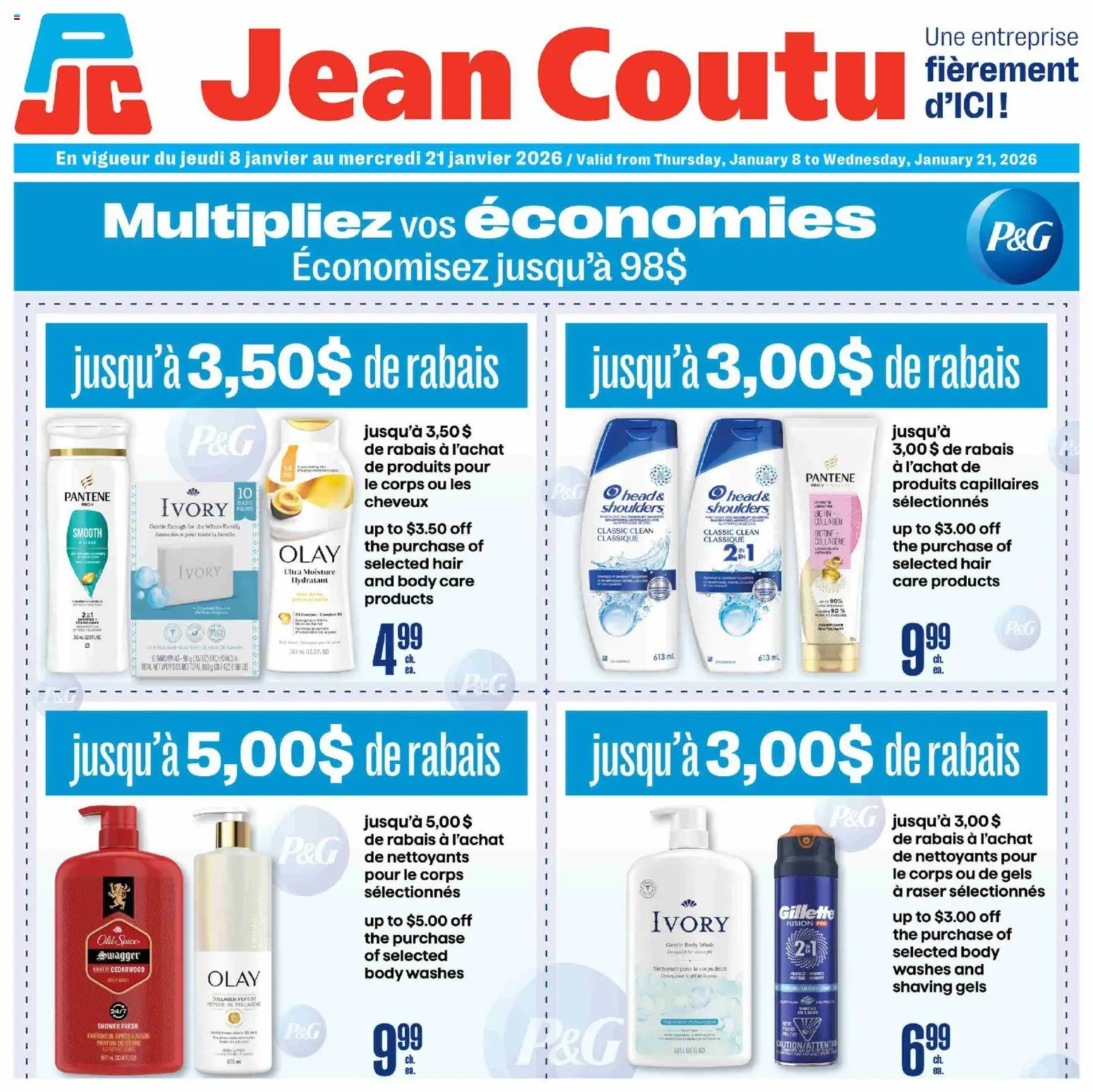 Preview of leaflet Circulaire plus de rabais from shop Jean Coutu is valid from Jan 08, 2026