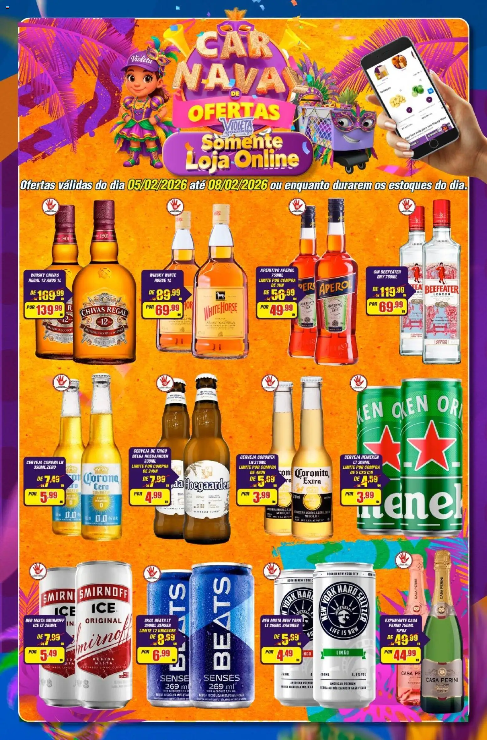 Pré-Visualização do folheto "Ofertas da semana" da loja Violeta Supermercados válido a partir de 05/02/2026