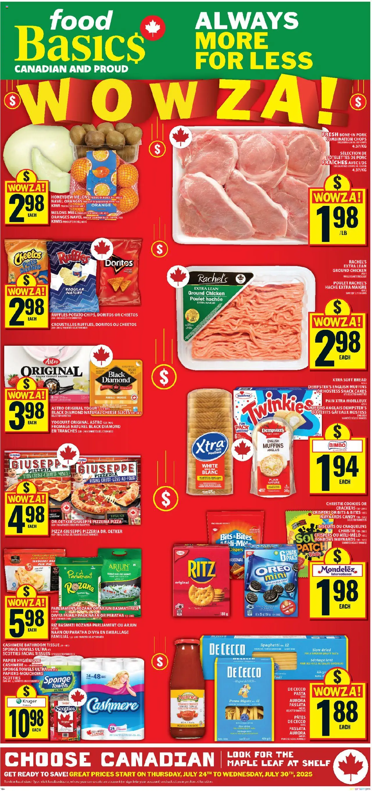 Food Basics flyer valid from Jul 24, 2025 - page number 1