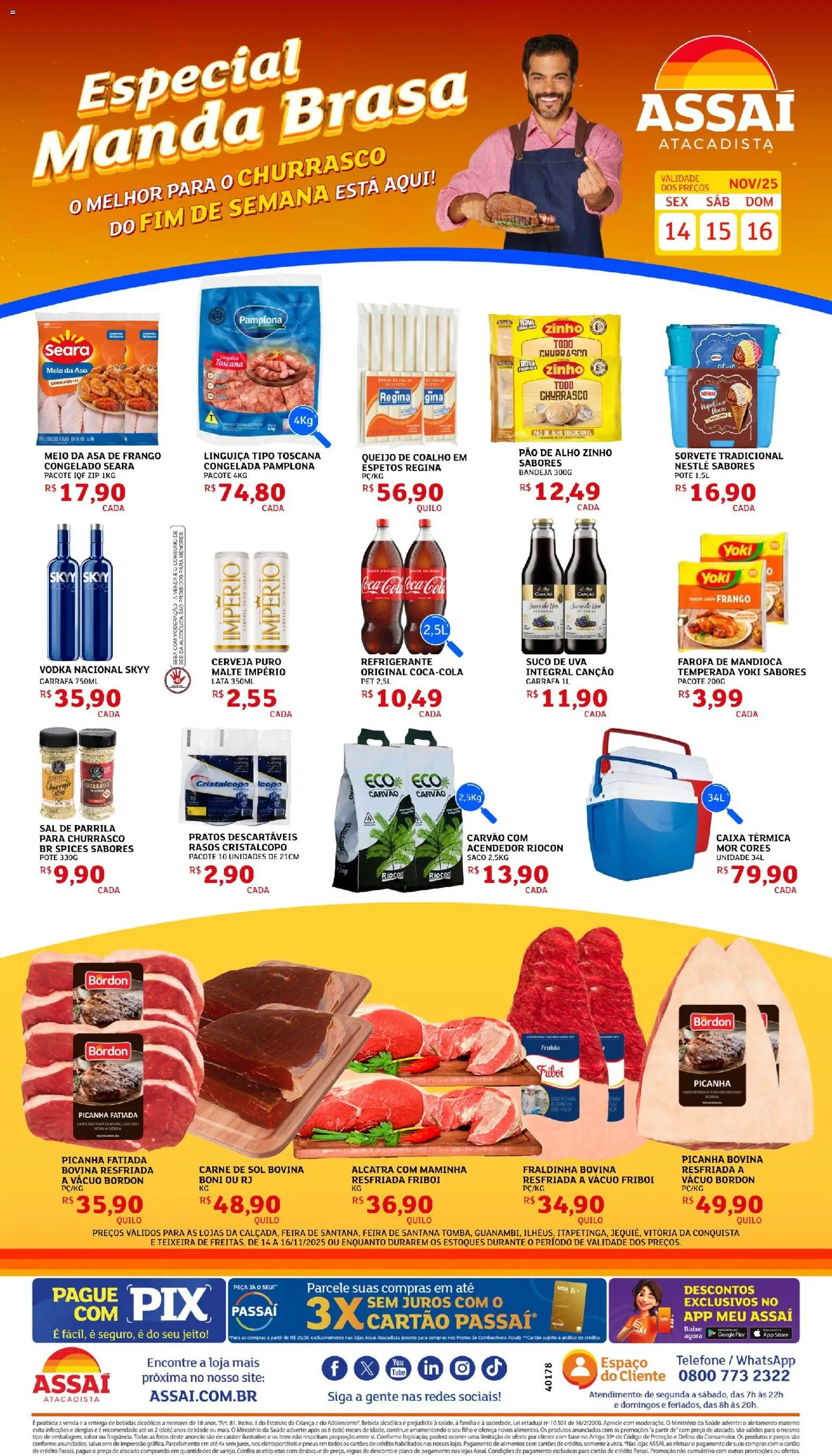 Pré-Visualização do folheto "Encarte - BA" da loja Assaí Atacadista válido a partir de 14/11/2025