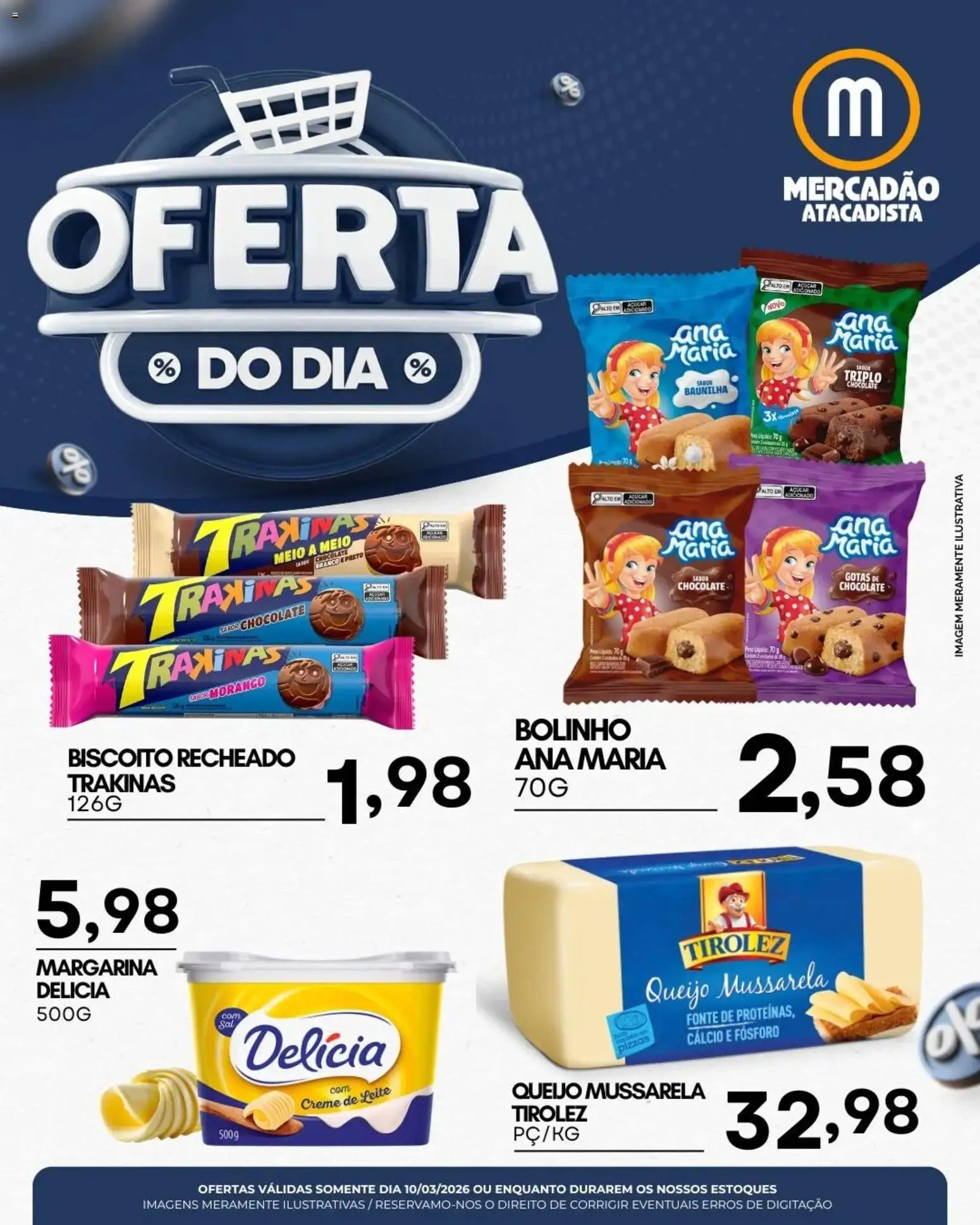 Pré-Visualização do folheto "Mercadão Atacadista ofertas do Dia" da loja Mercadão Atacadista válido a partir de 10/03/2026