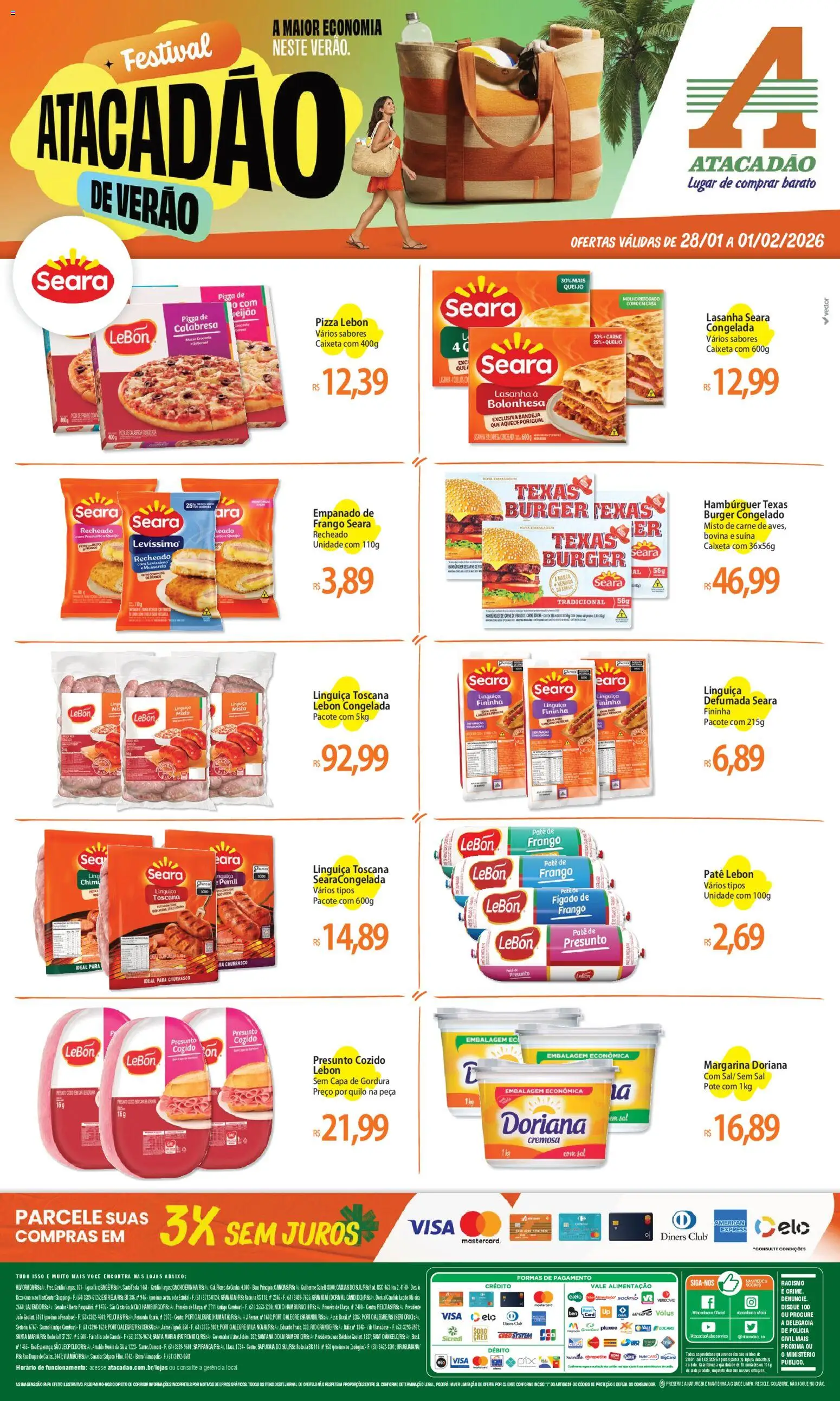 Pré-Visualização do folheto "Ofertas - RS" da loja Atacadão válido a partir de 28/01/2026