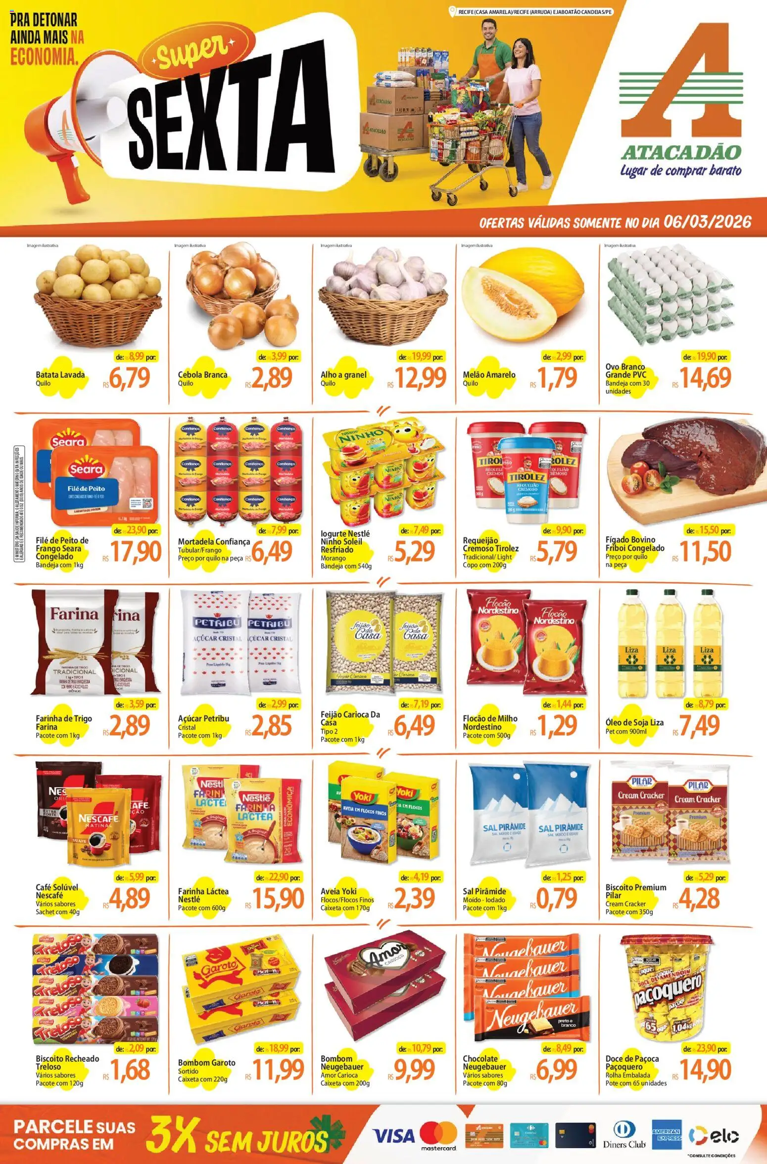 Pré-Visualização do folheto "Atacadão ofertas - PE" da loja Atacadão válido a partir de 06/03/2026