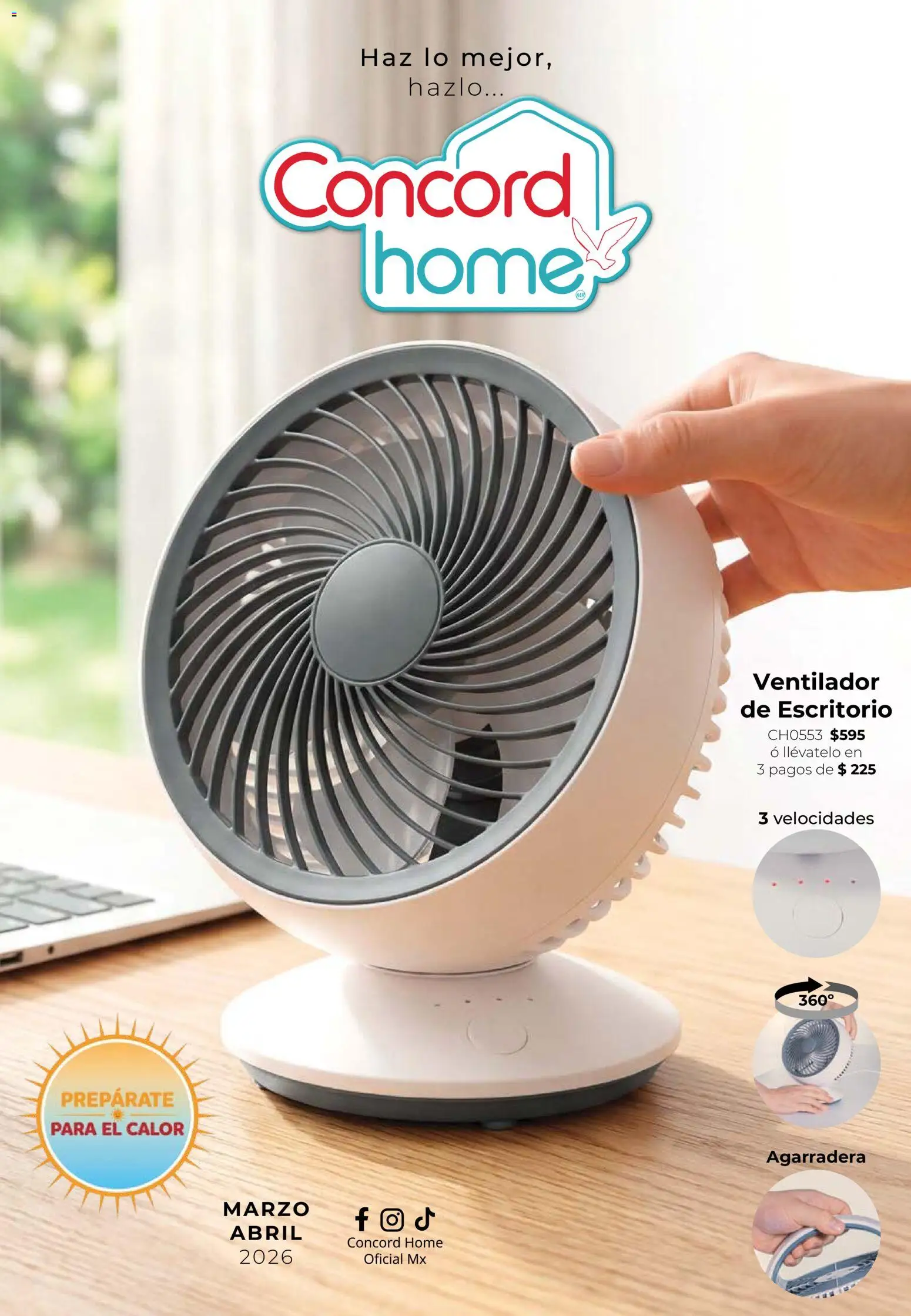 Vista previa las ofertas de la tienda Colchas Concord - Colchas Concord catálogo Home desde el 01/03/2026 - Escritorio, Ventilador