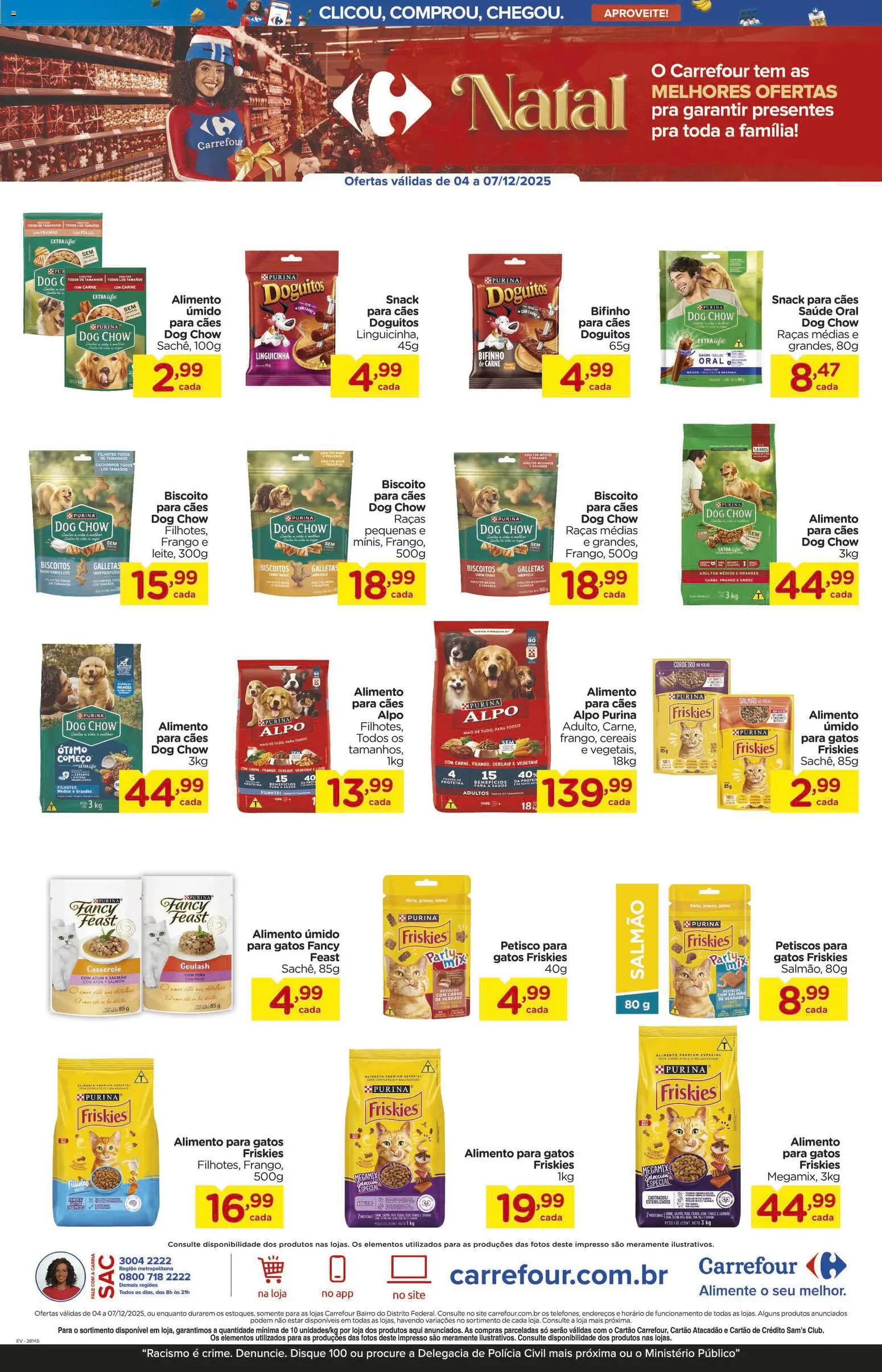 Pré-Visualização do folheto "Ofertas Fim de semana" da loja Carrefour Bairro válido a partir de 04/12/2025 - Doces, Carne, Biscoitos, Frango, Proteína, Petiscos, Pó, Cereais
