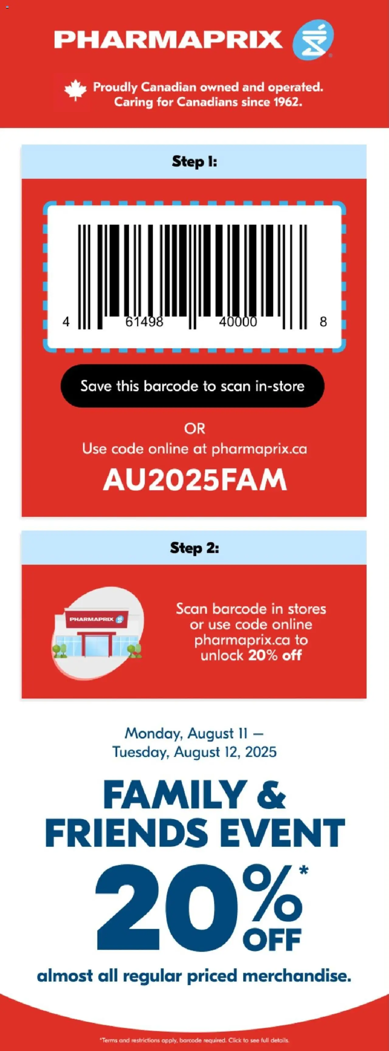 Pharmaprix flyer valid from Aug 11, 2025 - page number 1