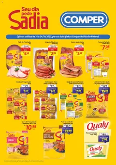 Pré-Visualização do folheto "Ofertas Sadia e Perdigão" da loja Comper válido a partir de 14/10/2025