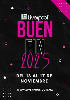 Vista previa las ofertas de la tienda Liverpool - Buen Fin aviso desde el 24/10/2025 