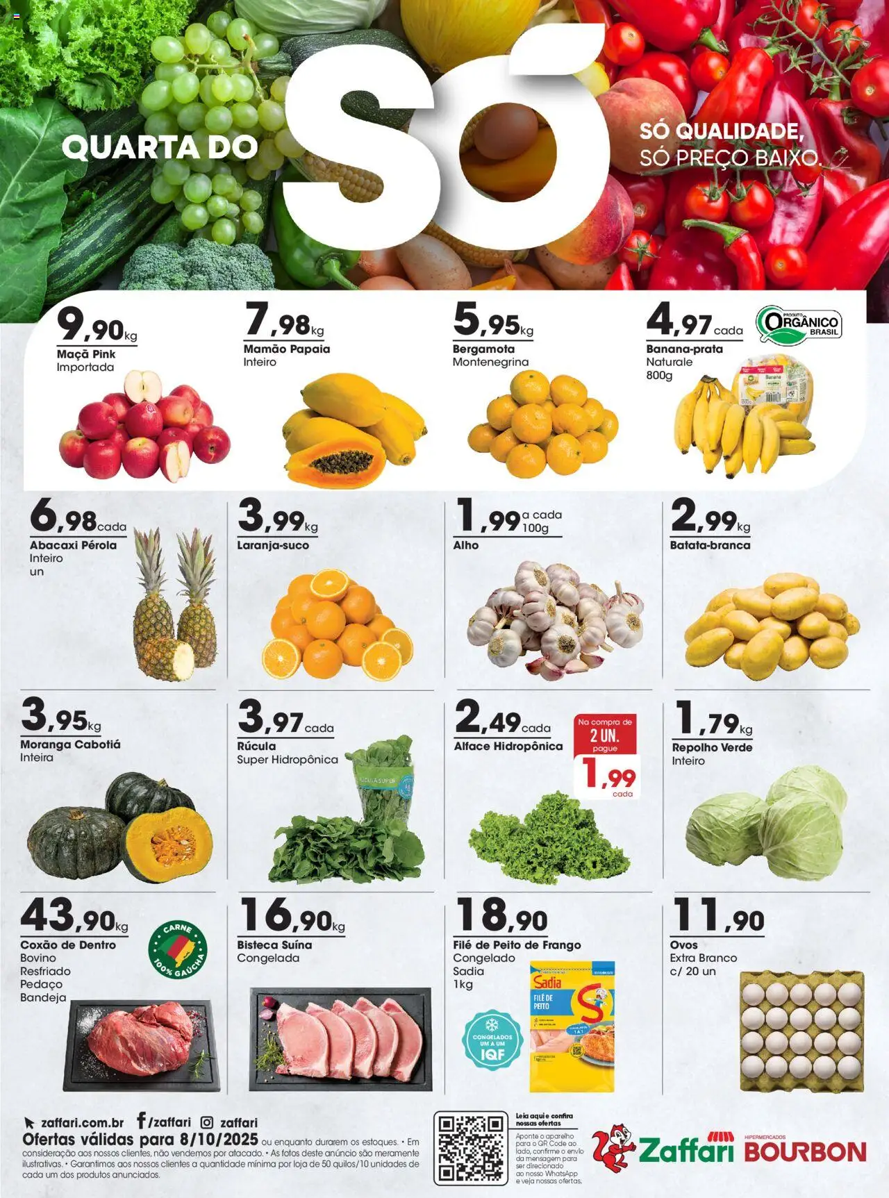 Zaffari folheto "Ofertas Quarta do Só - RS" válido a partir de 08/10/2025 - número de página 1