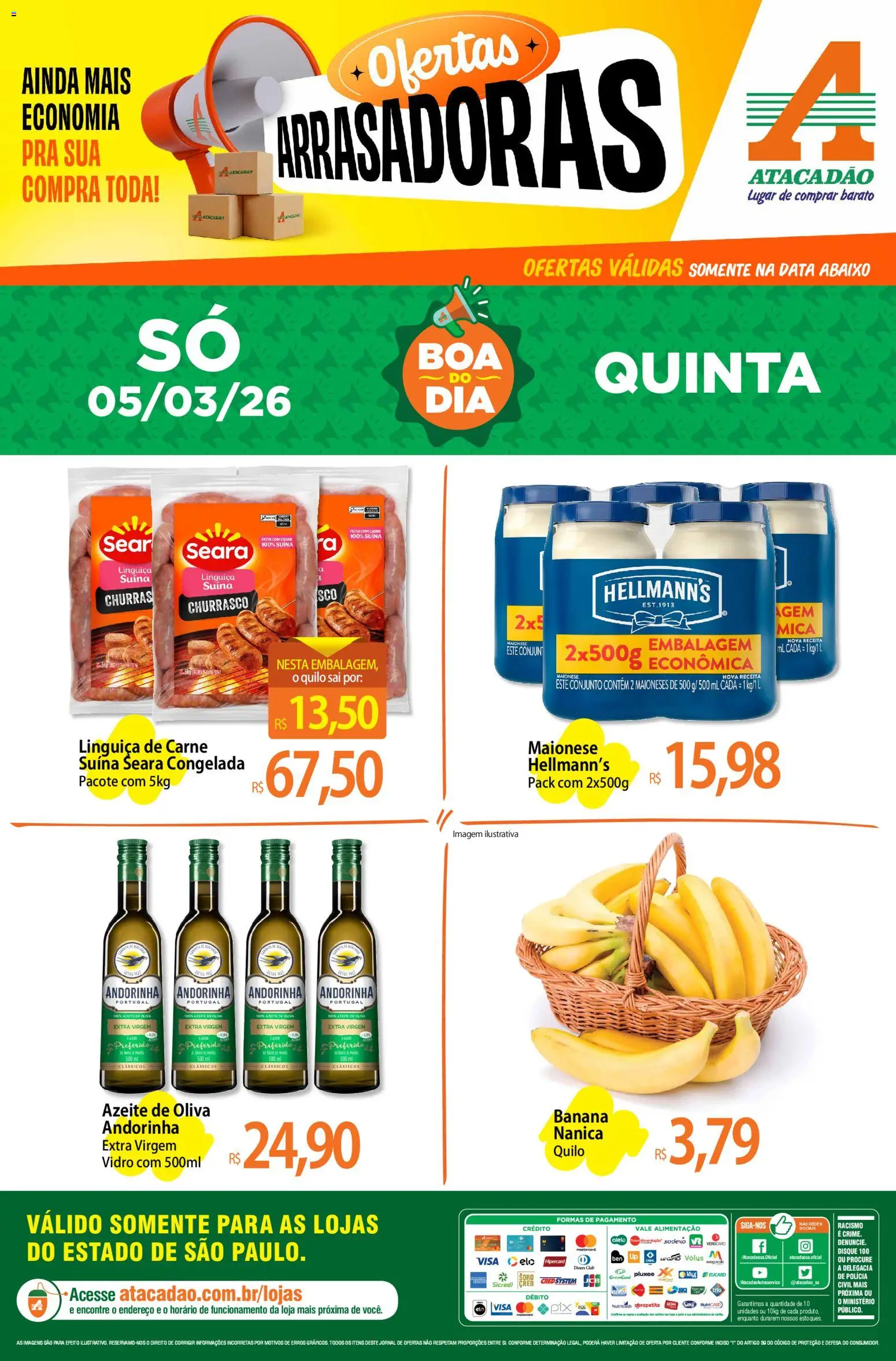Pré-Visualização do folheto "Atacadão ofertas - SP" da loja Atacadão válido a partir de 05/03/2026