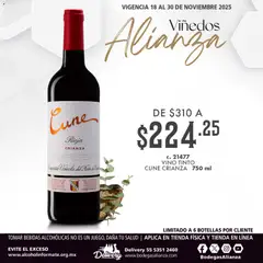 Vista previa las ofertas de la tienda Bodegas Alianza - Catálogo Viñedos desde el 18/11/2025 