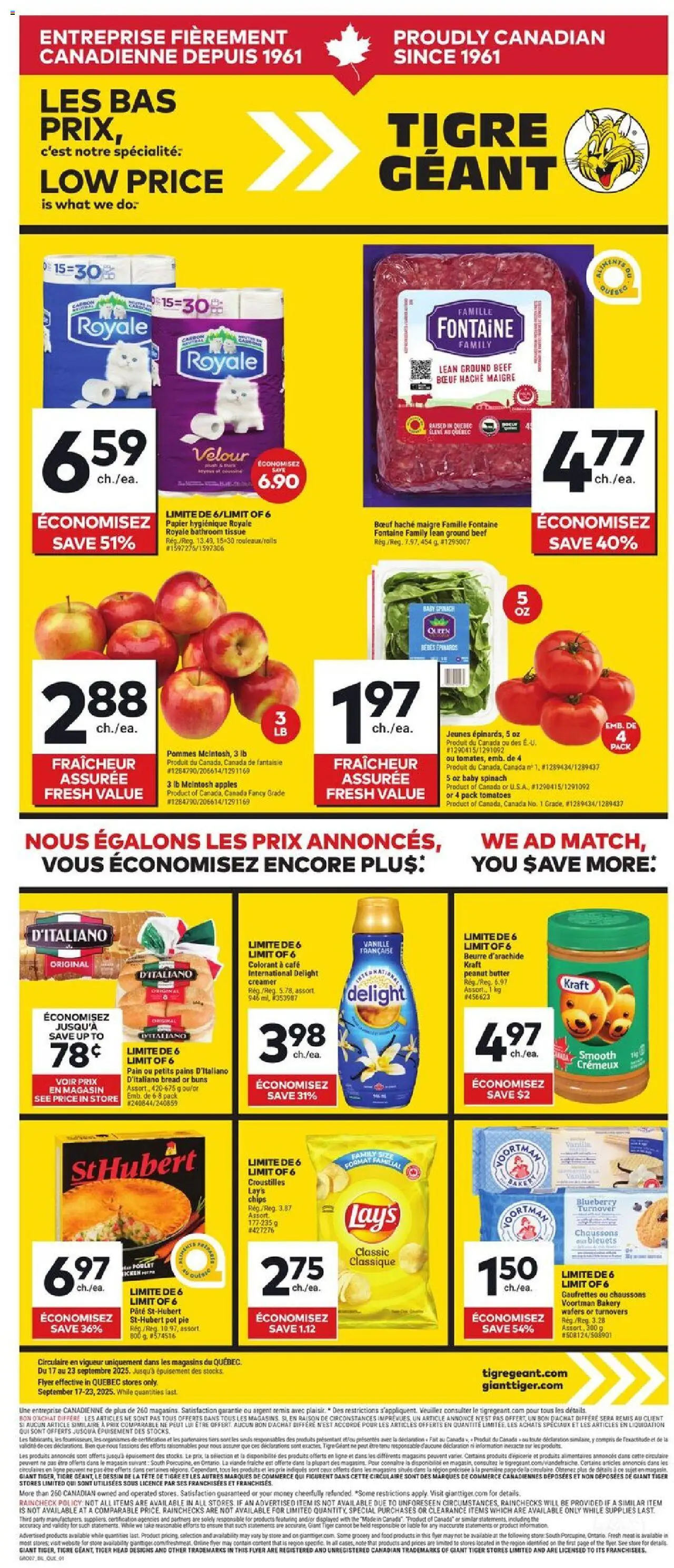 Giant Tiger flyer valid from Sep 17, 2025 - page number 1