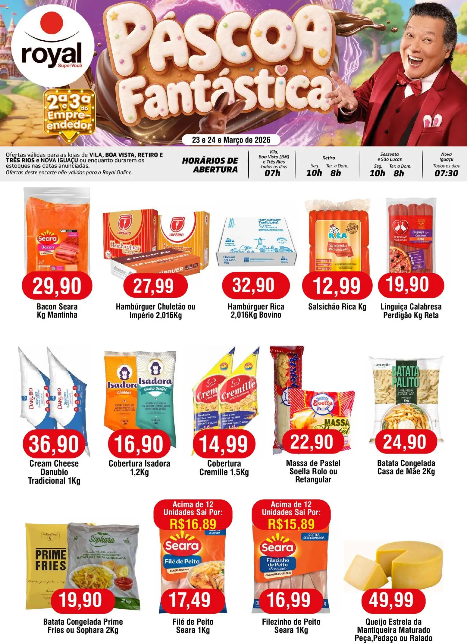 Pré-Visualização do folheto "Royal Supermercados ofertas Segunda e Terça do Empreendedor" da loja Royal Supermercados válido a partir de 23/03/2026